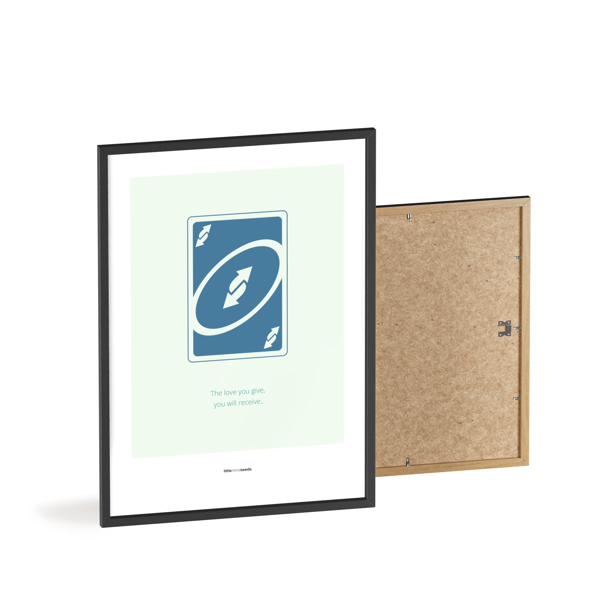 "The Love You Give, You Will Receive" – Social Skills & Relationships Children Wall Art to Inspire Kindness & Connection | Motivational Wall Art | Matte Framed Poster – Mint