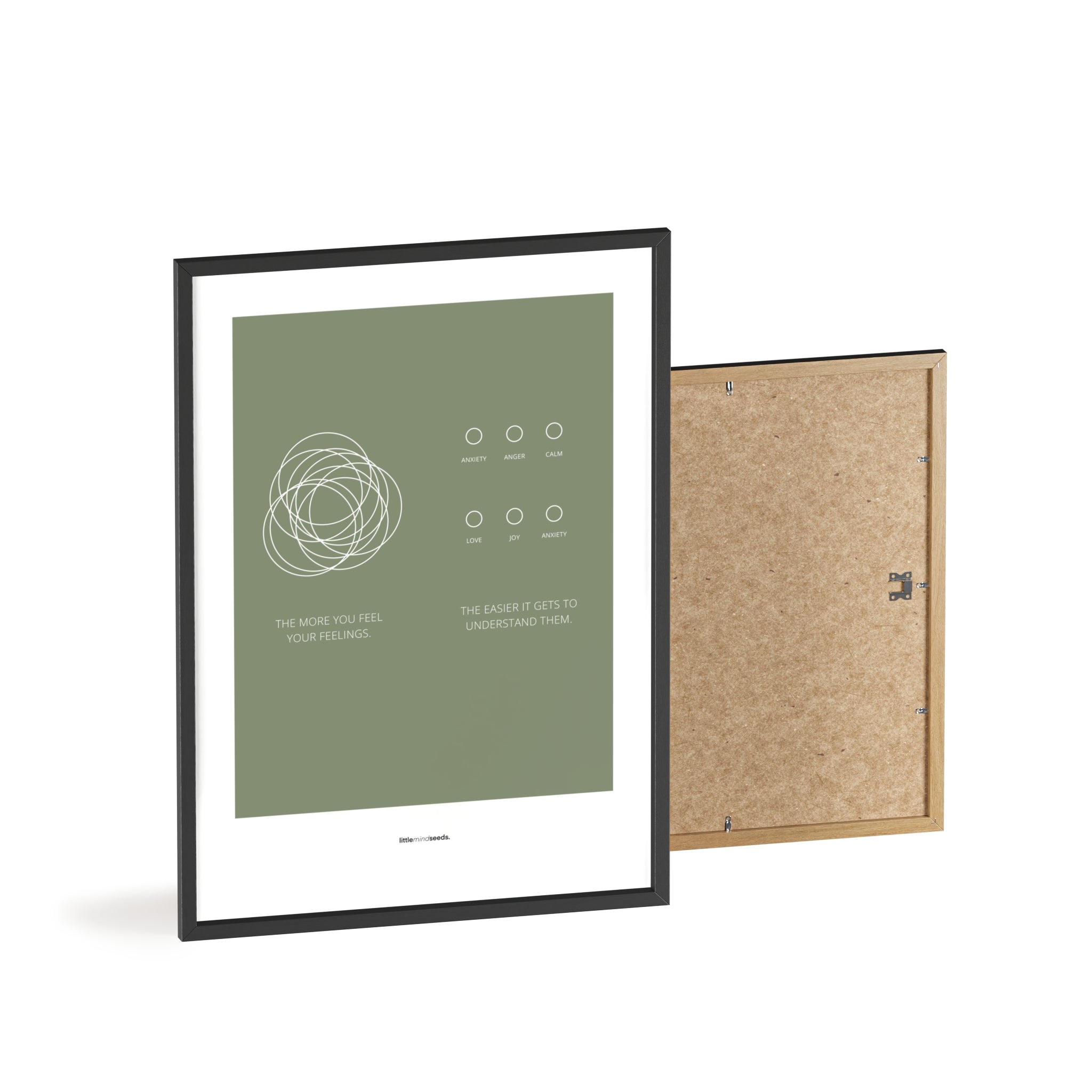 "The More You Feel, The Easier You Understand" – Emotional Intelligence & Self-Worth Wall Art for Children to Nurture Empathy & Confidence | Quality Framed Poster – Green