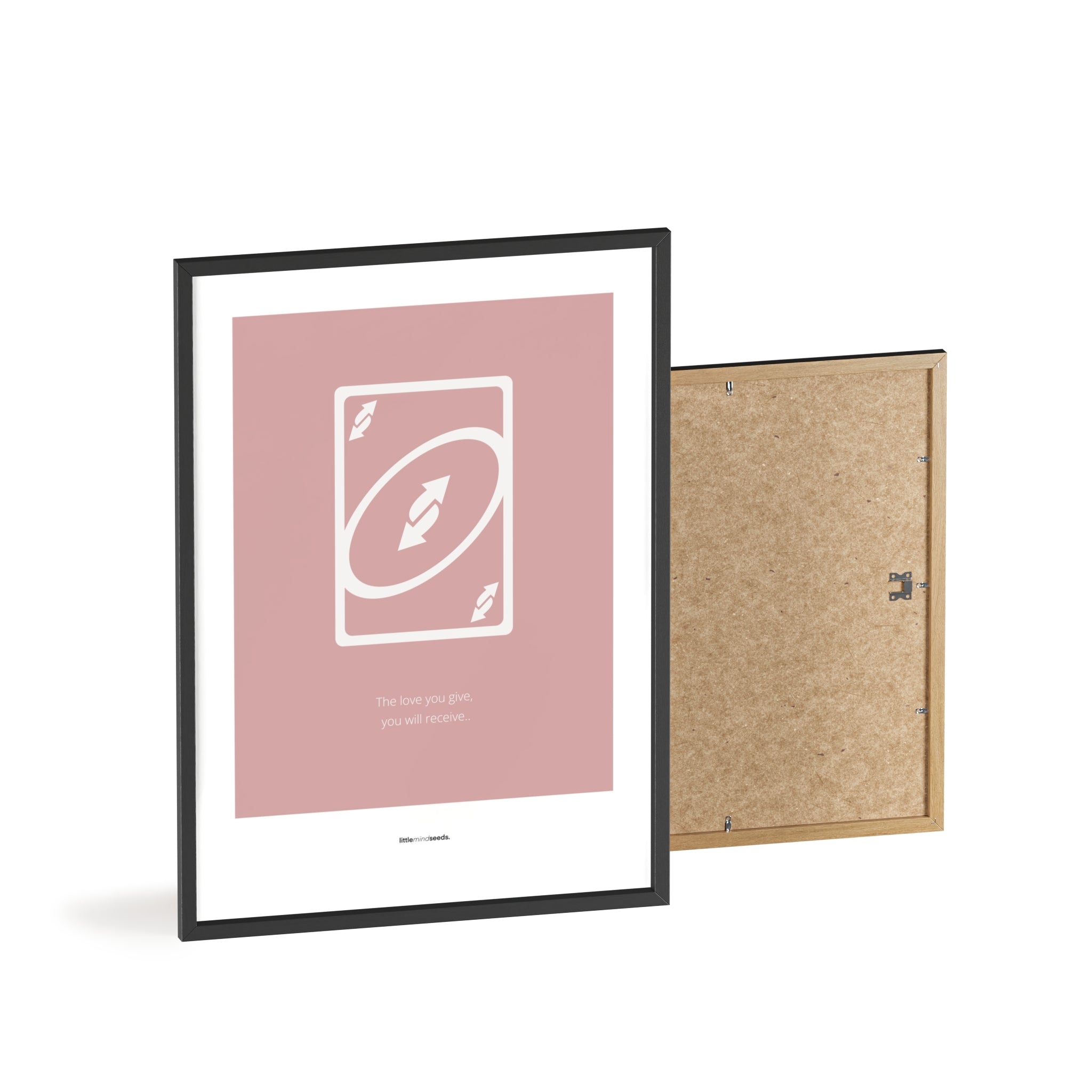 "The Love You Give, You Will Receive" – Social Skills & Relationships Children Wall Art to Inspire Kindness & Connection | Motivational Wall Art | Matte Framed Poster – Pink