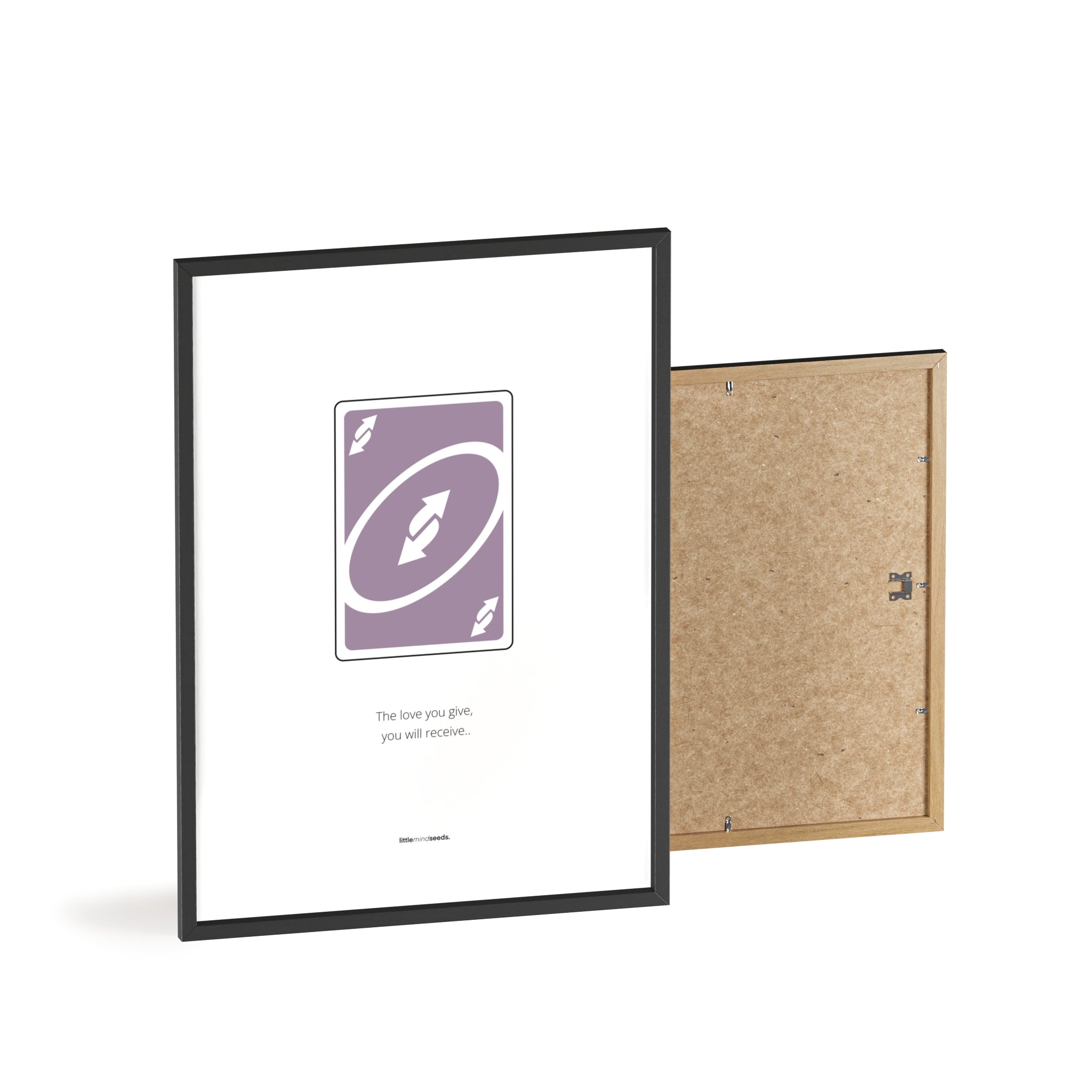 "The Love You Give, You Will Receive" – Social Skills & Relationships Children Wall Art to Inspire Kindness & Connection | Motivational Wall Art | Matte Framed Poster – white