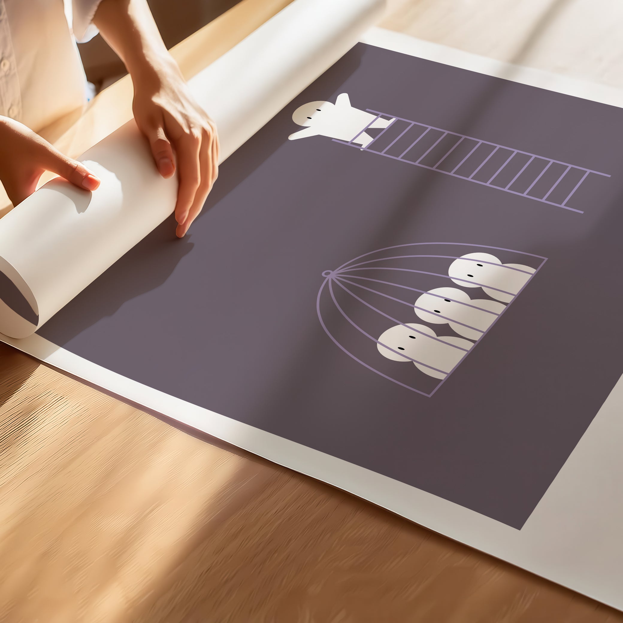 "The Limits of Others Do Not Limit You" – Emotional Intelligence & Self-Worth Motivational Premium Poster | Minimalist Wall Art –  Purple