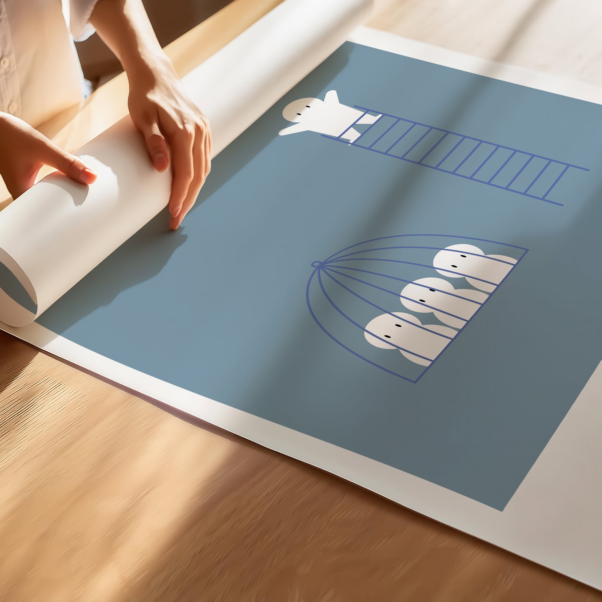 "The Limits of Others Do Not Limit You" – Emotional Intelligence & Self-Worth Motivational Premium Poster | Minimalist Wall Art –  Blue