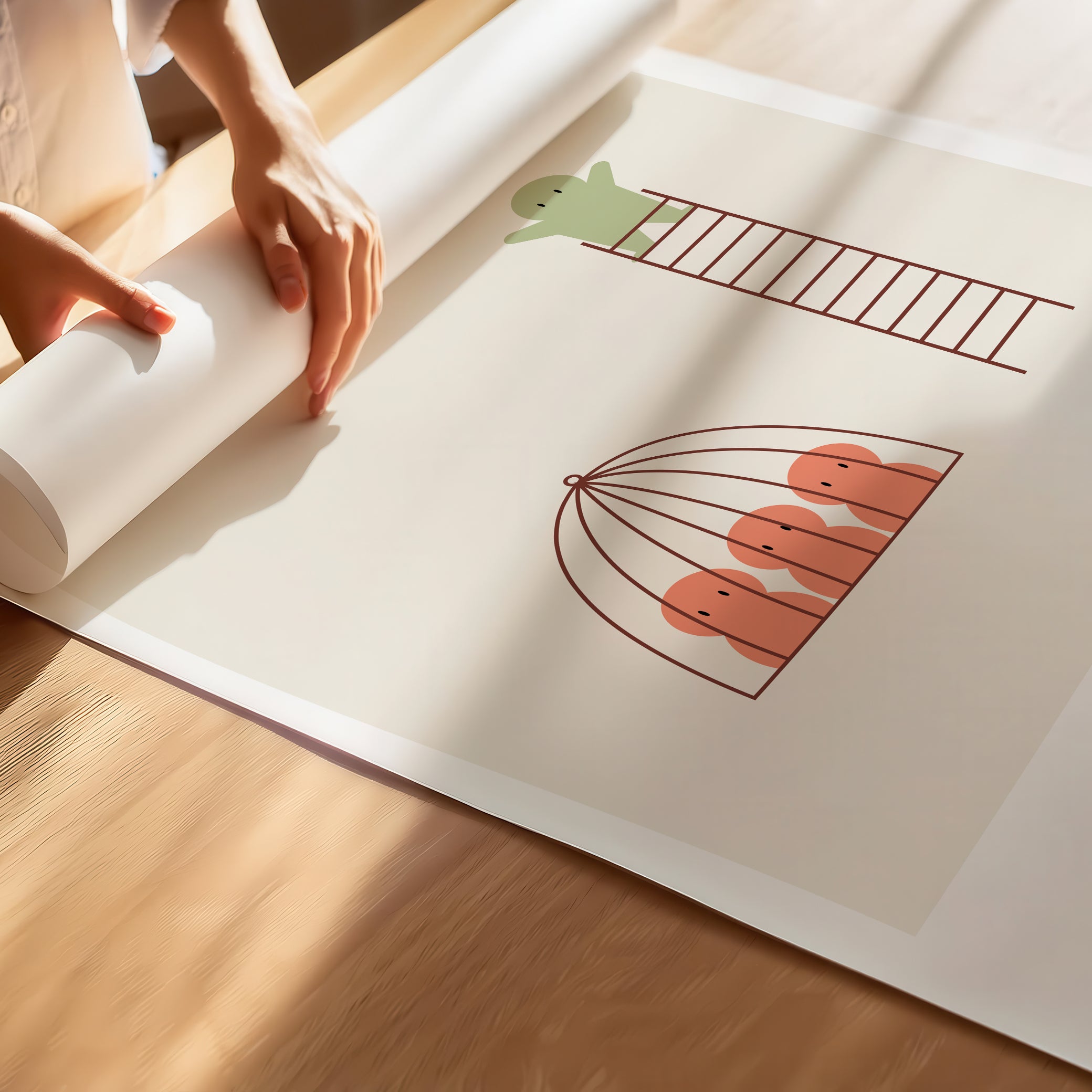 "The Limits of Others Do Not Limit You" – Emotional Intelligence & Self-Worth Motivational Premium Unframed Poster | Minimalist Wall Art – Beige