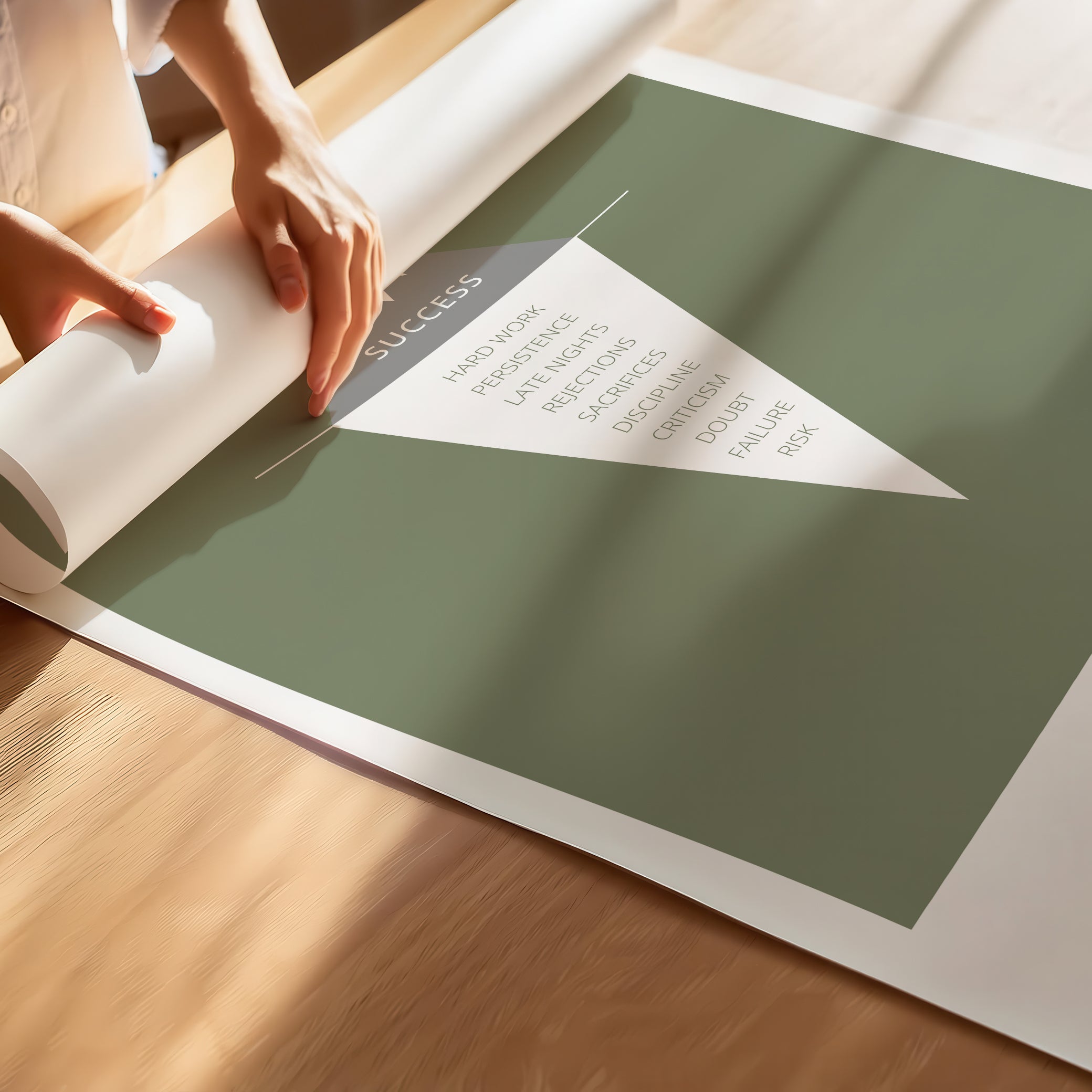 "The Iceberg Illusion – What People See vs What Went Into Achieving It" – Discipline, Habits & Achievements Children Motivational Wall Art to Foster Focus & Success Poster– Green