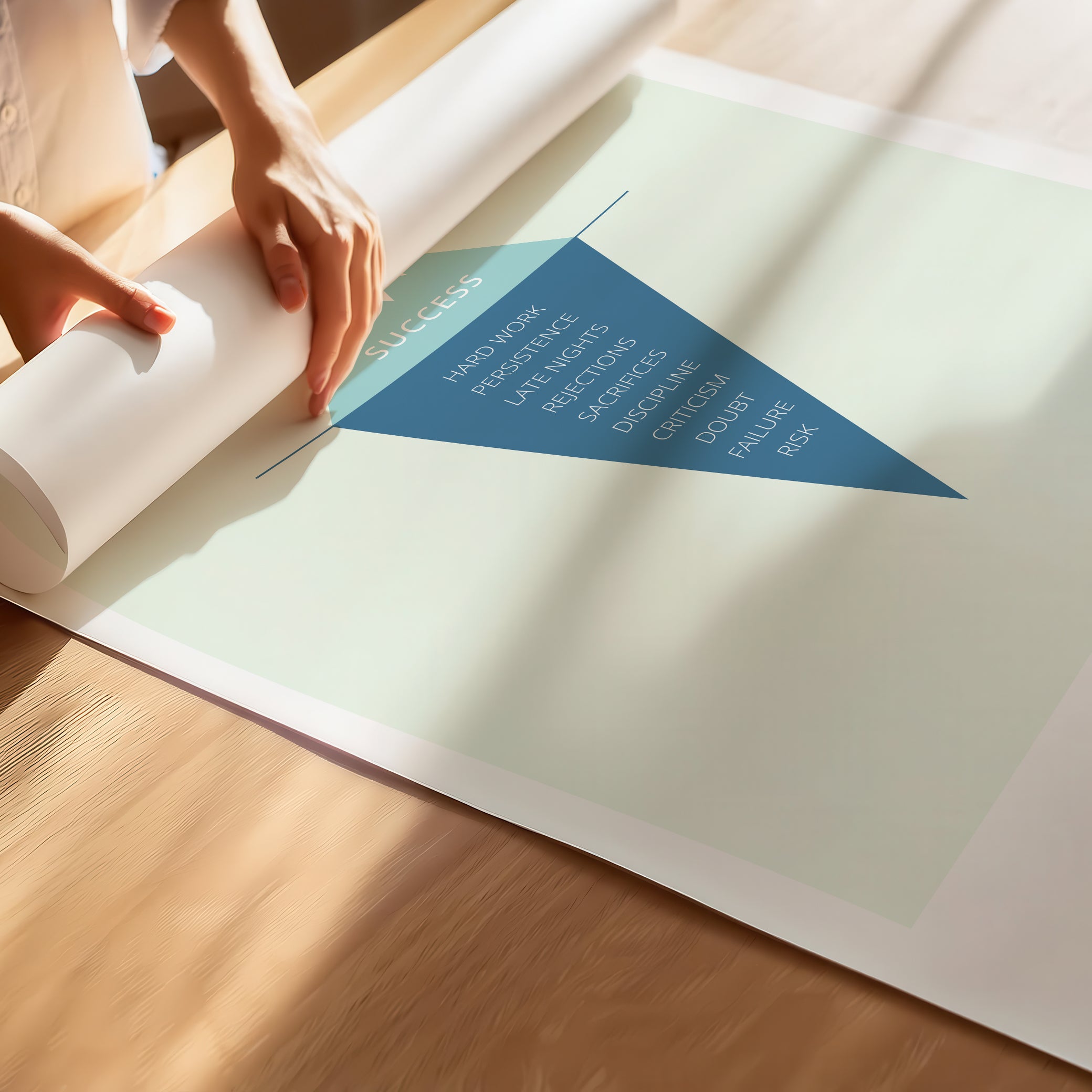 "The Iceberg Illusion – What People See vs What Went Into Achieving It" – Discipline, Habits & Achievements Children Motivational Wall Art to Foster Focus & Success | Poster– Mint