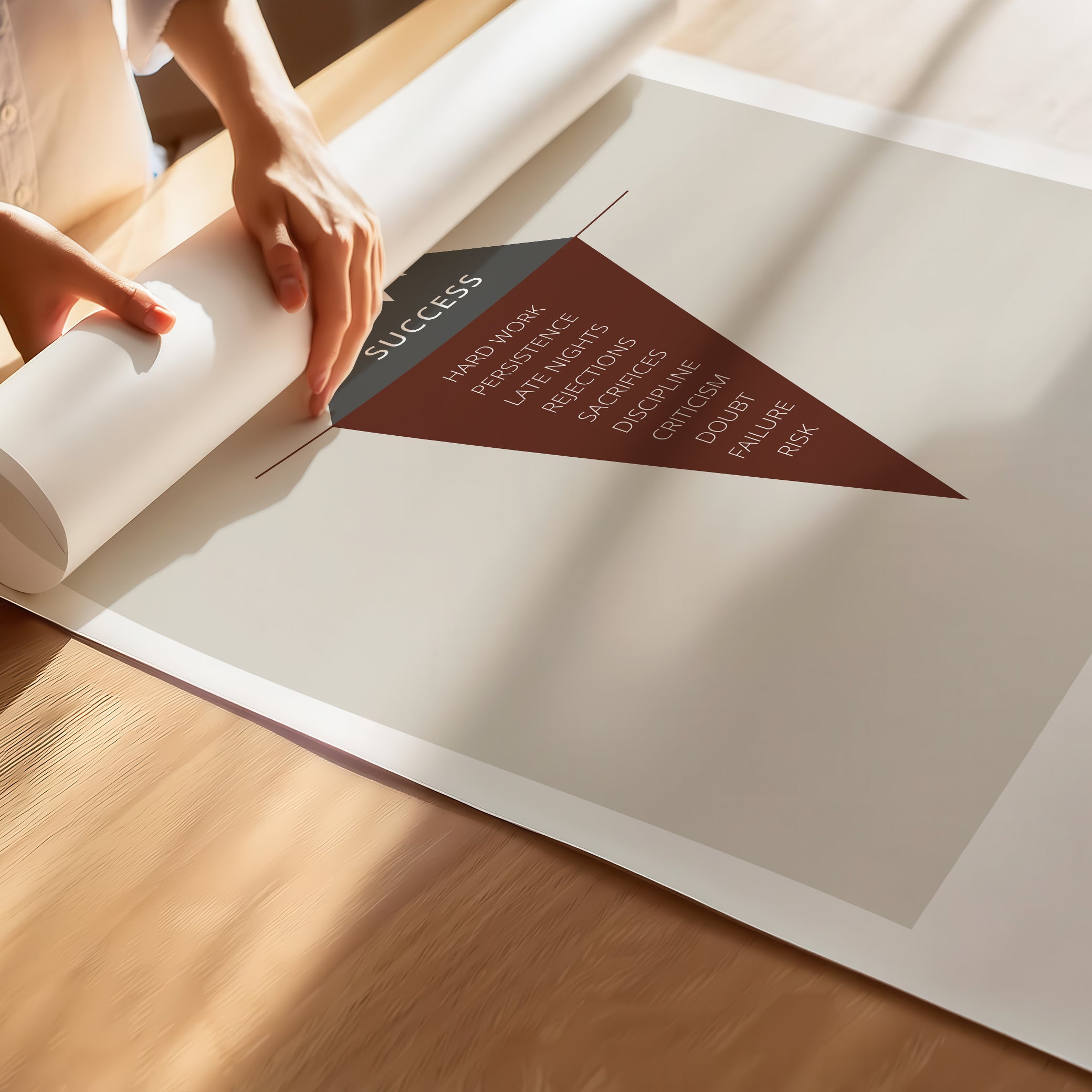 "The Iceberg Illusion – What People See vs What Went Into Achieving It" – Discipline, Habits & Achievements Children Motivational Wall Art to Foster Focus & Success |  Poster– Darkgray