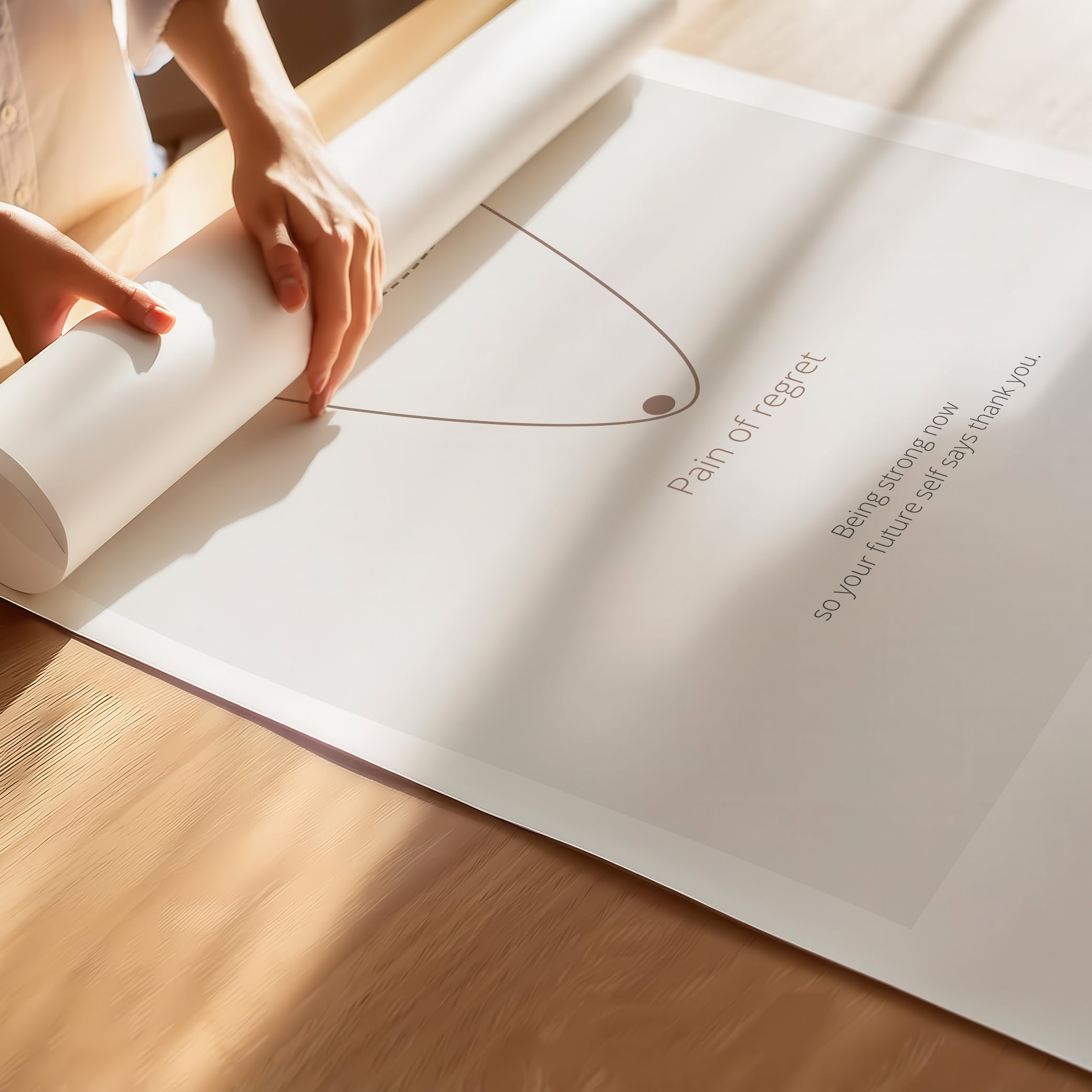 "Pain of Discipline vs Pain of Regret" – Discipline, Habits & Achievements Children Motivational Wall Poster to Foster Focus & Success |Poster – Light Gray