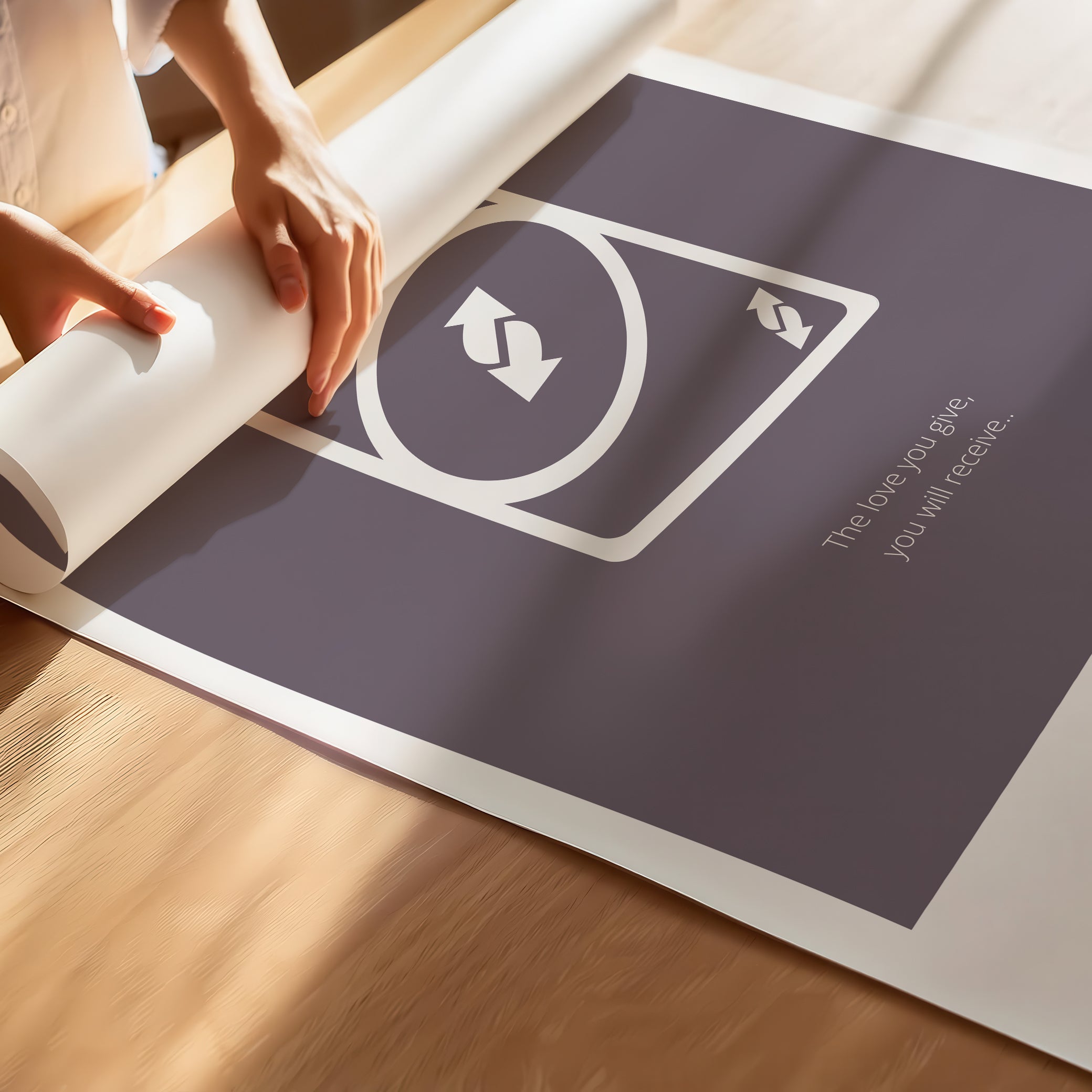 "The Love You Give, You Will Receive" – Social Skills & Relationships Children Wall Art to Inspire Kindness & Connection | Motivational Wall Art | Poster – Purple