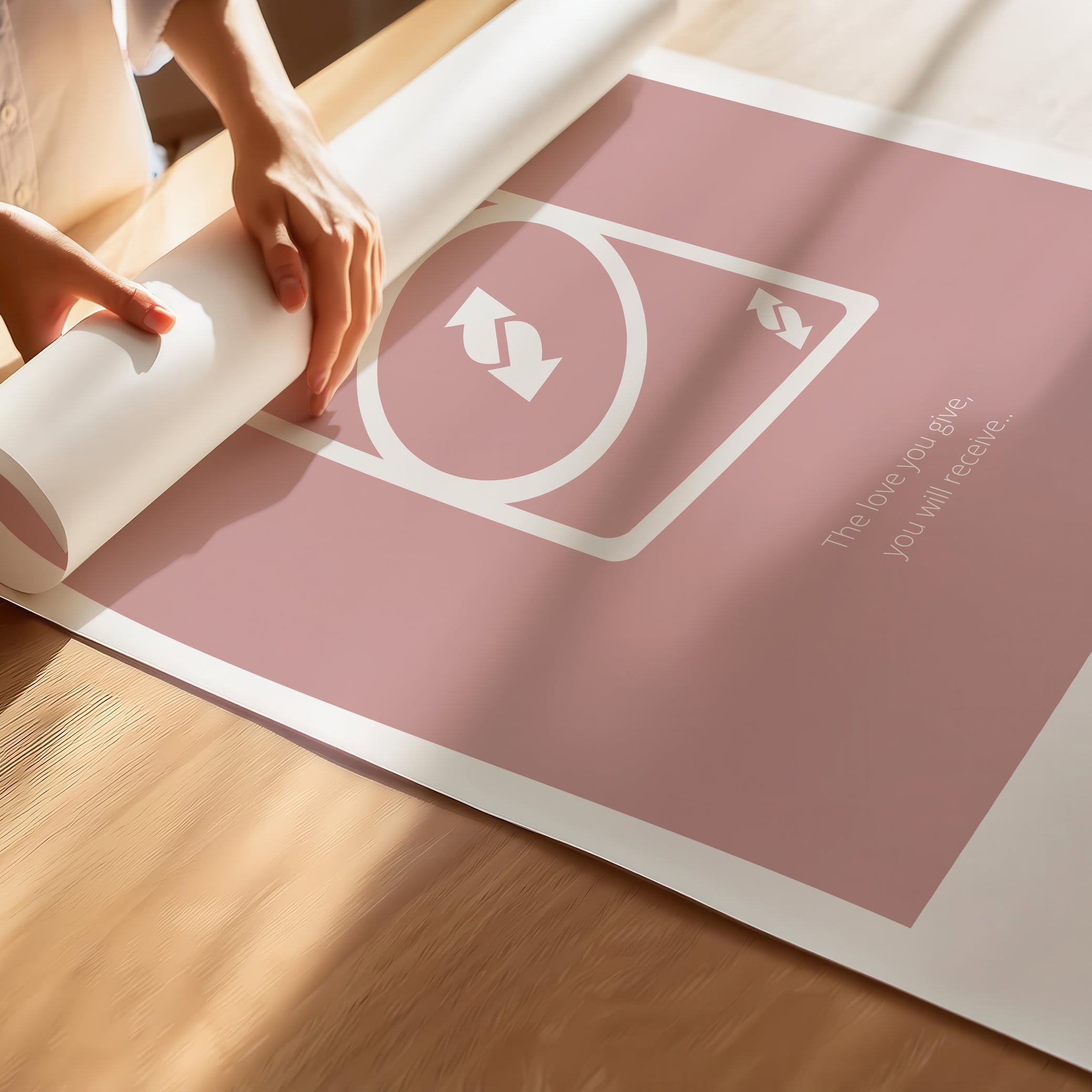 "The Love You Give, You Will Receive" – Social Skills & Relationships Children Wall Art to Inspire Kindness & Connection | Motivational Wall Art | Poster – Pink