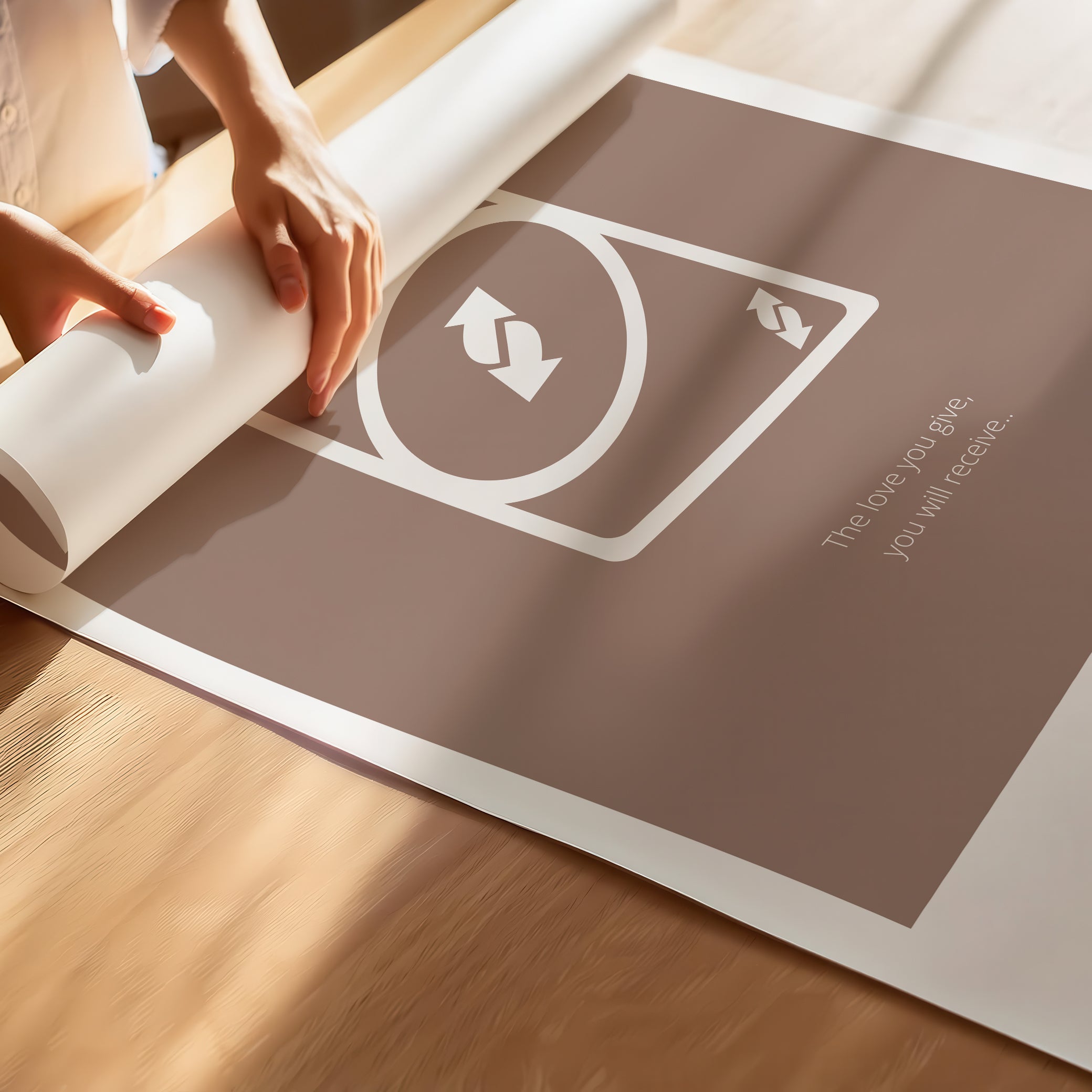 "The Love You Give, You Will Receive" – Social Skills & Relationships Children Wall Art to Inspire Kindness & Connection | Motivational Wall Art | Poster – Brown