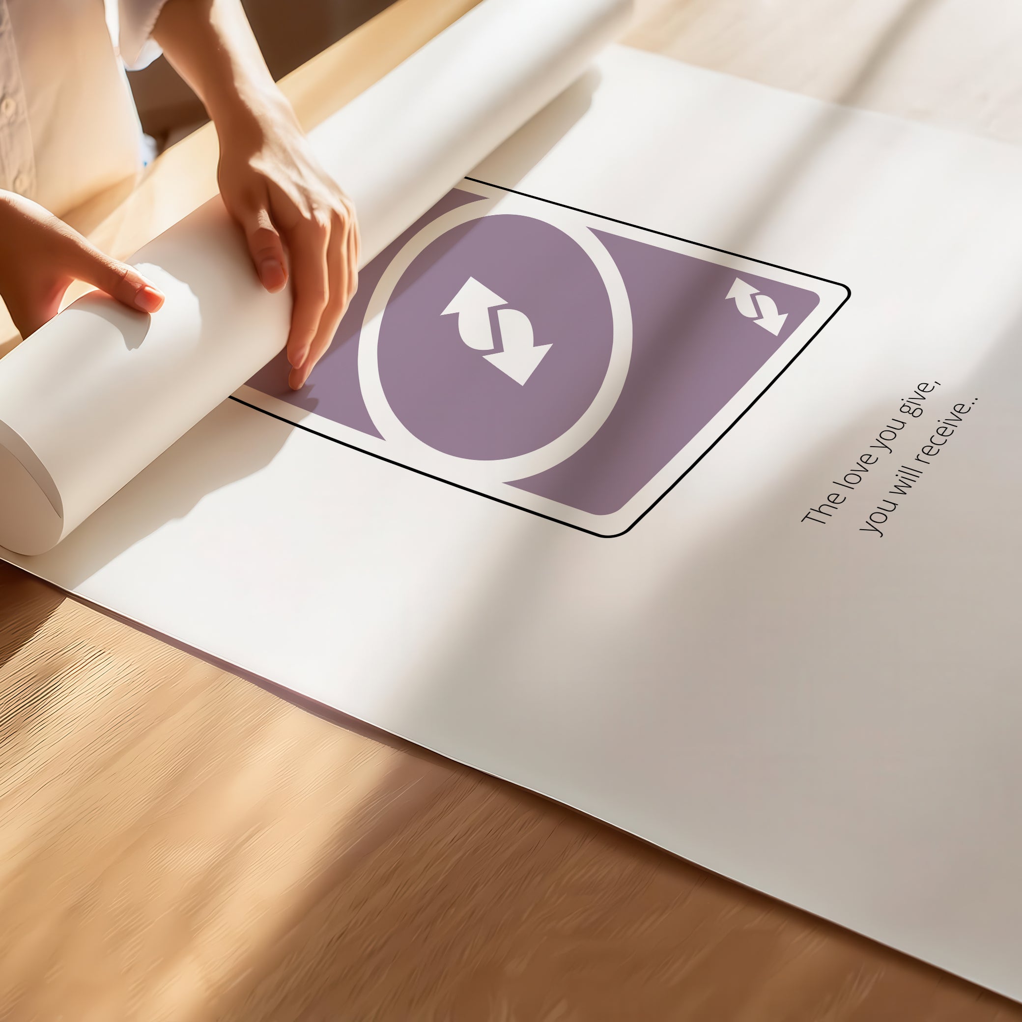 "The Love You Give, You Will Receive" – Social Skills & Relationships Children Wall Art to Inspire Kindness & Connection | Motivational Wall Art | Poster – White Purple