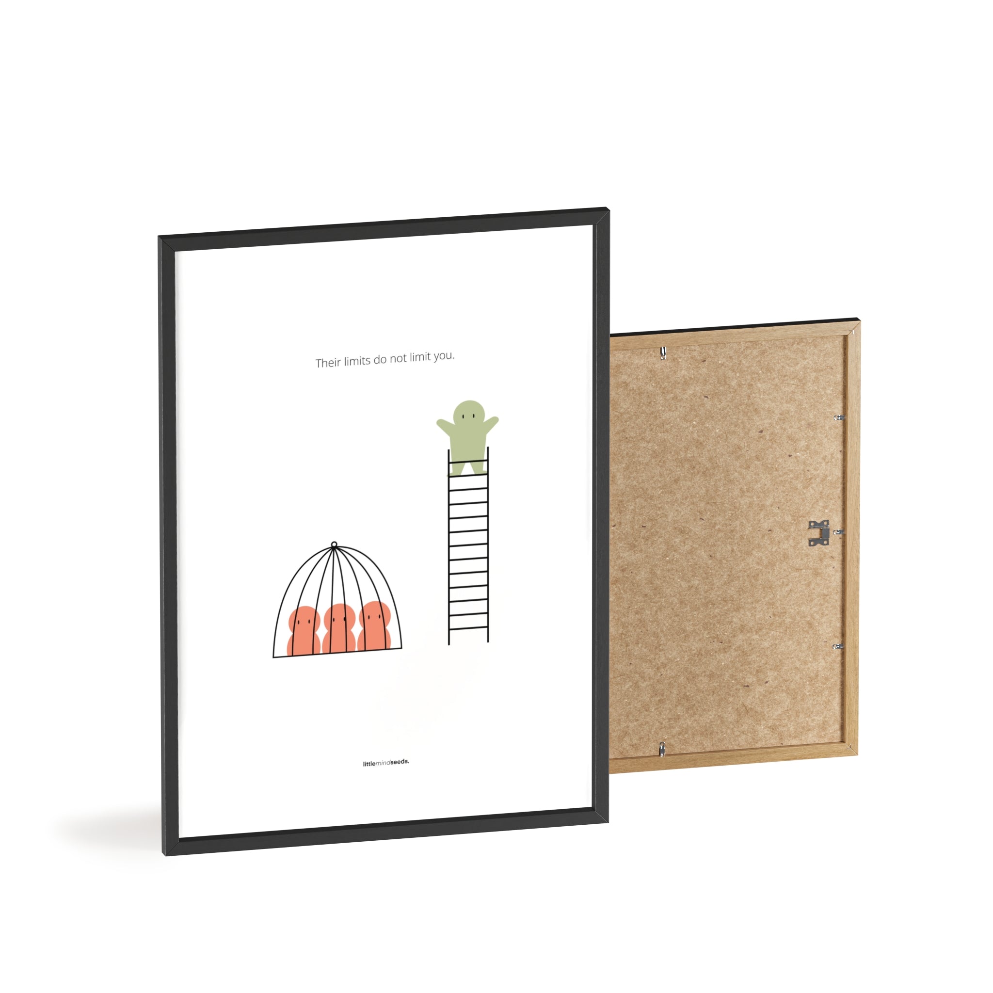 "The Limits of Others Do Not Limit You" – Emotional Intelligence & Self-Worth Motivational Quality Framed Poster | Minimalist Wall Art – white