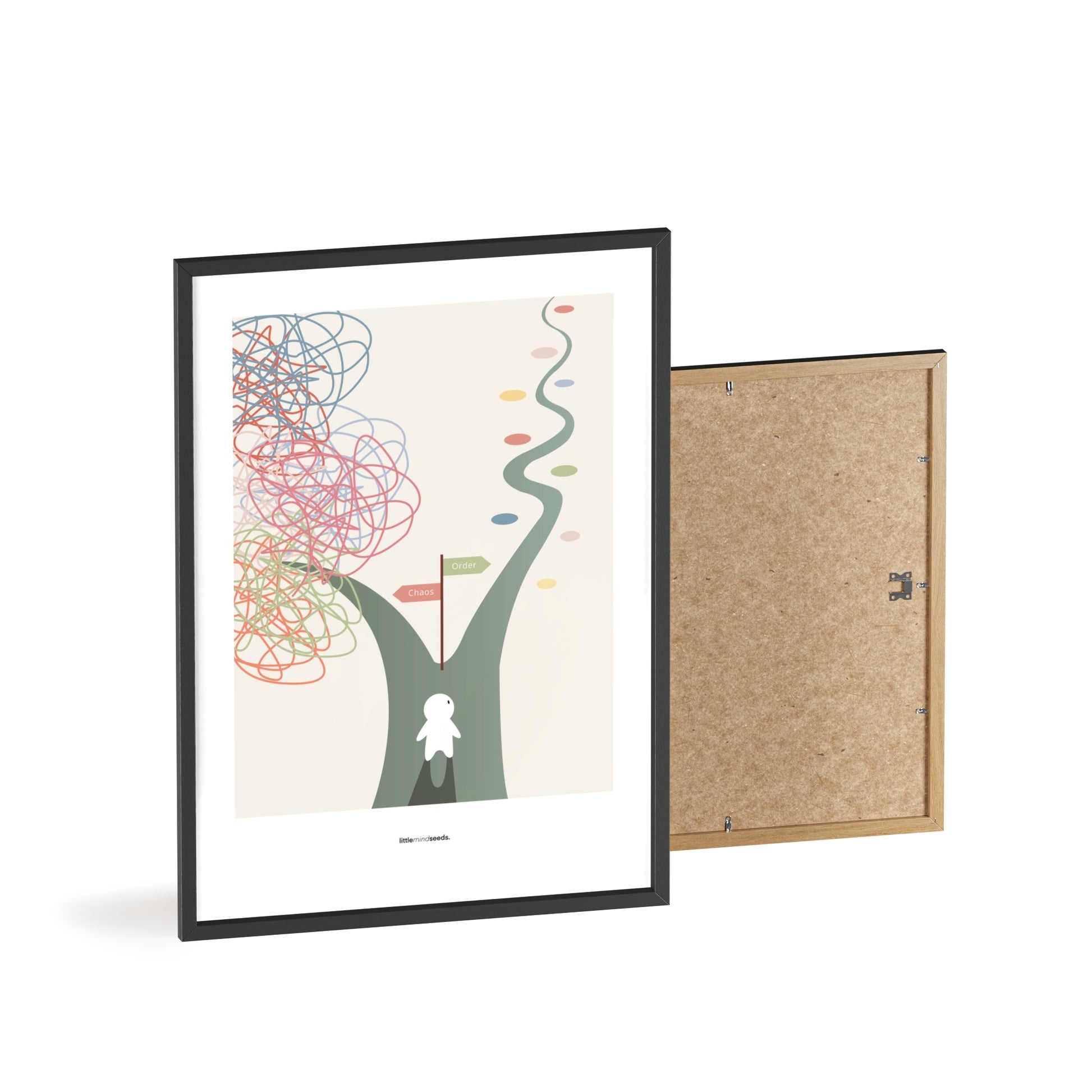 "Chaos Vs Order" – Practical Hacks Children Motivational Framed Poster