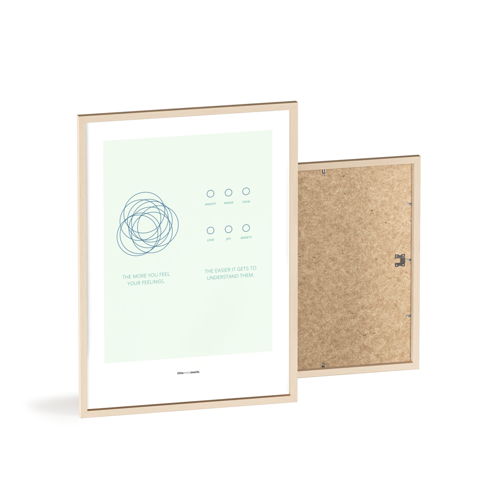 "The More You Feel, The Easier You Understand" – Emotional Intelligence & Self-Worth Wall Art for Children to Nurture Empathy & Confidence | Quality Framed Poster – Mint
