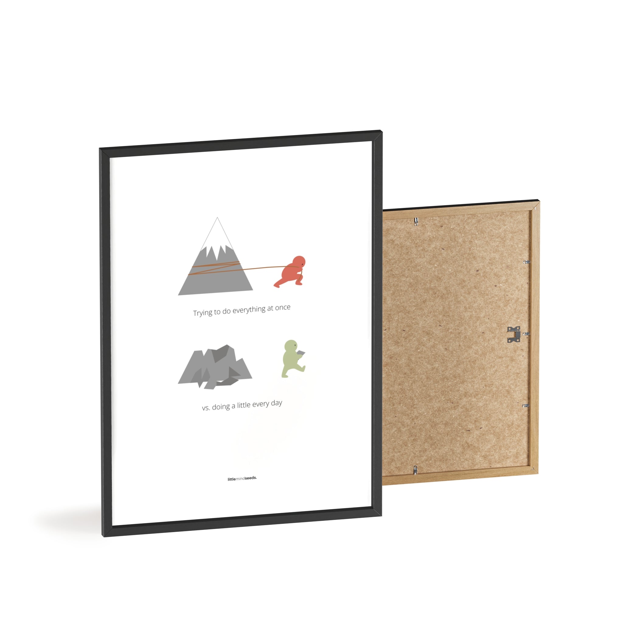 "Big Goals Need Small Consistent Effort Every Day" – Discipline, Habits & Achievements Motivational Quality Framed Poster | Minimalist Wall Art – white