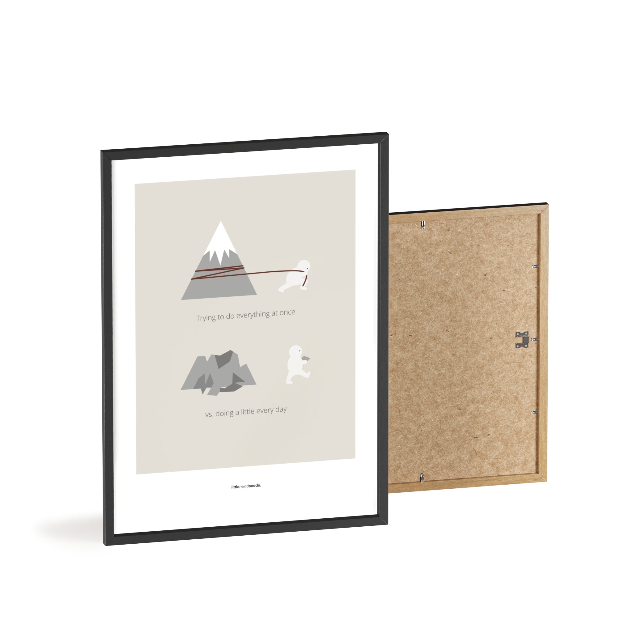 "Big Goals Need Small Consistent Effort Every Day" – Discipline, Habits & Achievements Motivational Quality Framed Poster | Minimalist Wall Art – Dark Gray