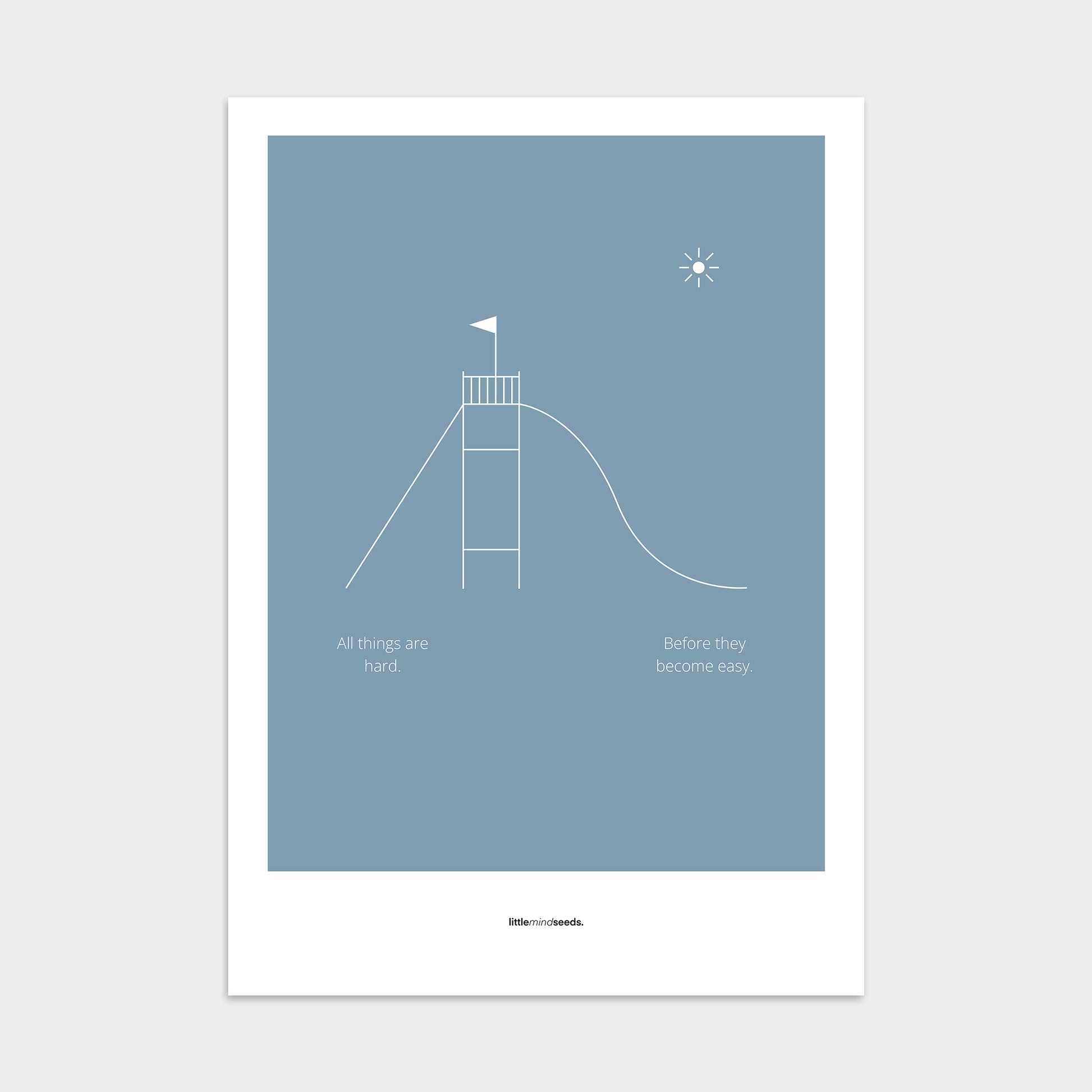 "All Things Are Hard Before They Become Easy”  – Resilience & Confidence Motivational Poster | Minimalist Quotes on the Wall, Downloadable PDF Bundle - ALL colors