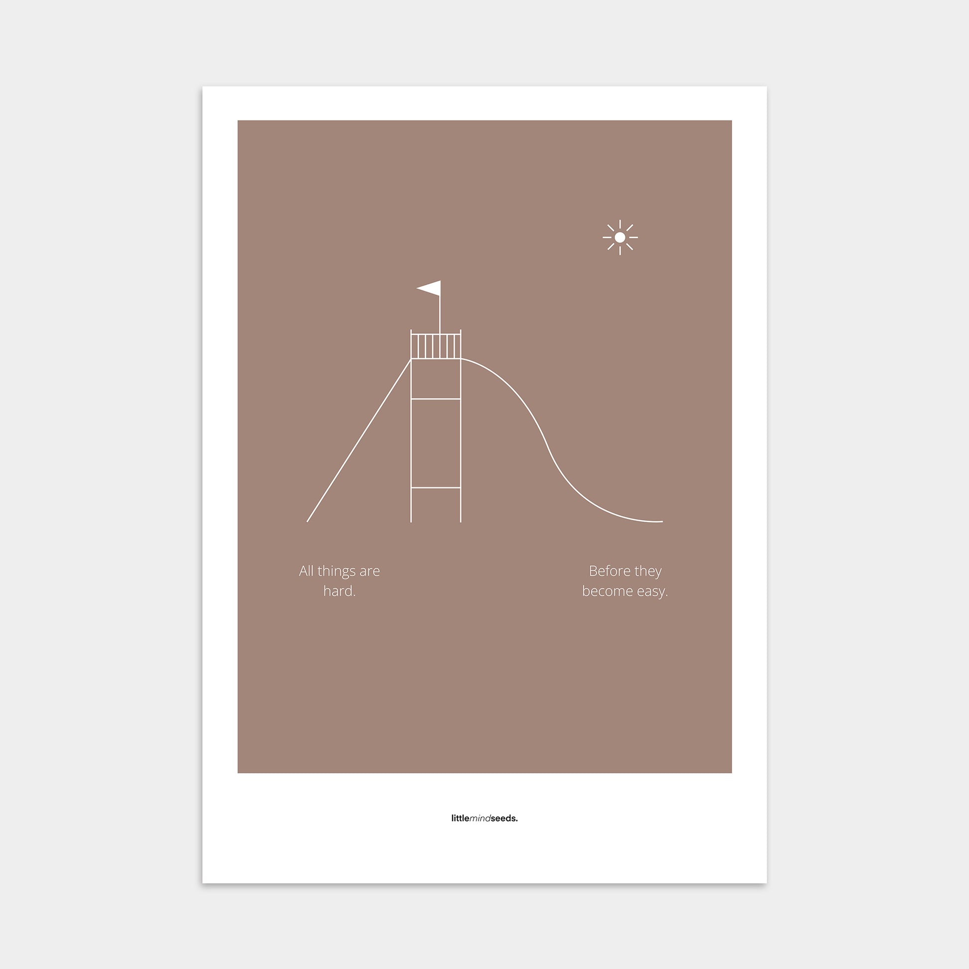 "All Things Are Hard Before They Become Easy”  – Resilience & Confidence Motivational Poster | Minimalist Quotes on the Wall, Downloadable PDF Bundle - ALL colors