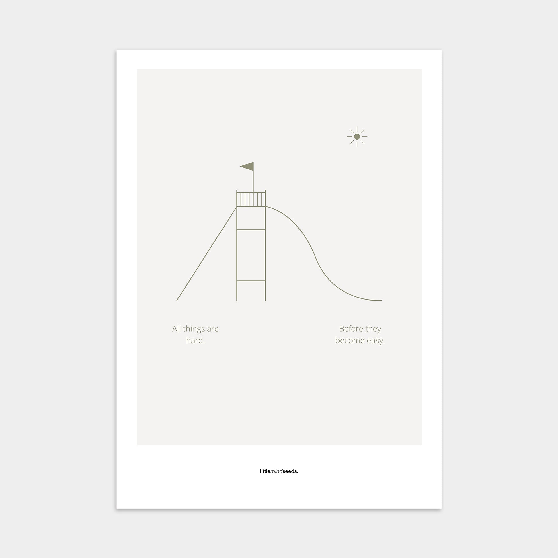 "All Things Are Hard Before They Become Easy”  – Resilience & Confidence Motivational Poster | Minimalist Quotes on the Wall, Downloadable PDF Bundle - ALL colors