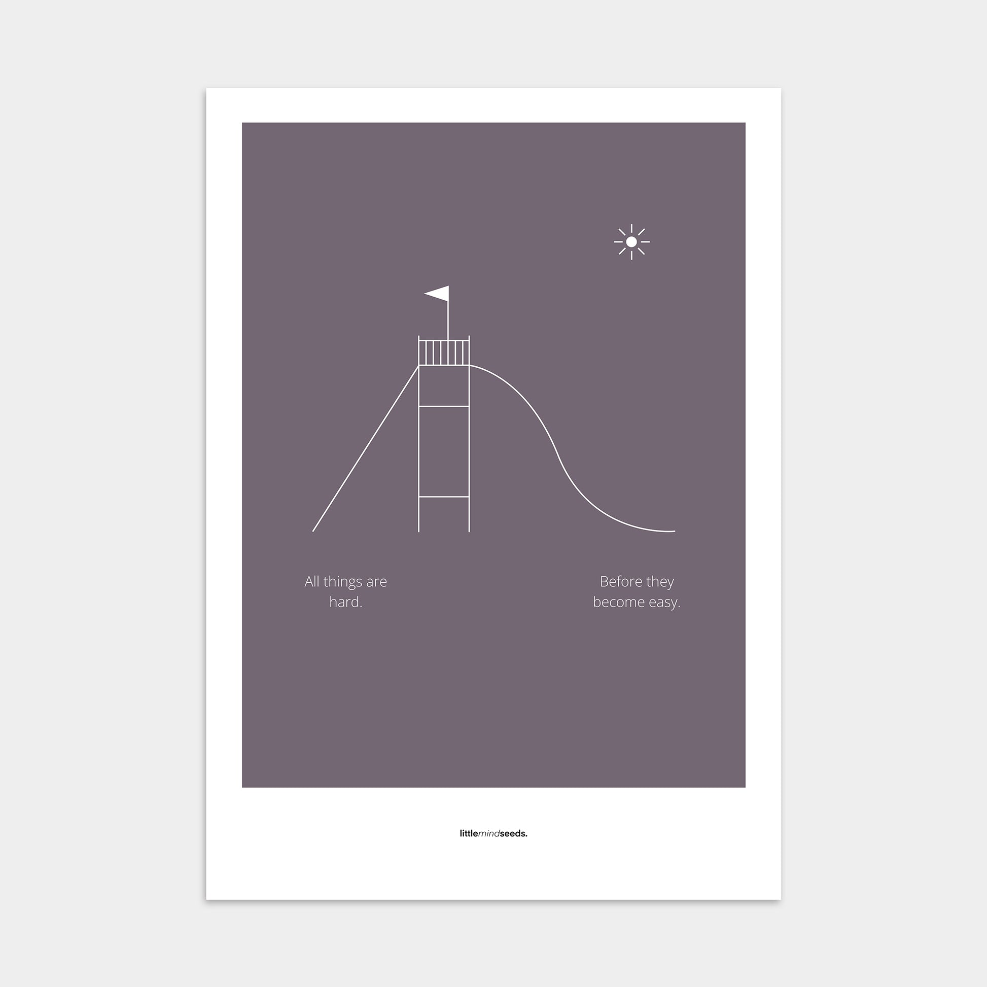 "All Things Are Hard Before They Become Easy”  – Resilience & Confidence Motivational Poster | Minimalist Quotes on the Wall, Downloadable PDF Bundle - ALL colors