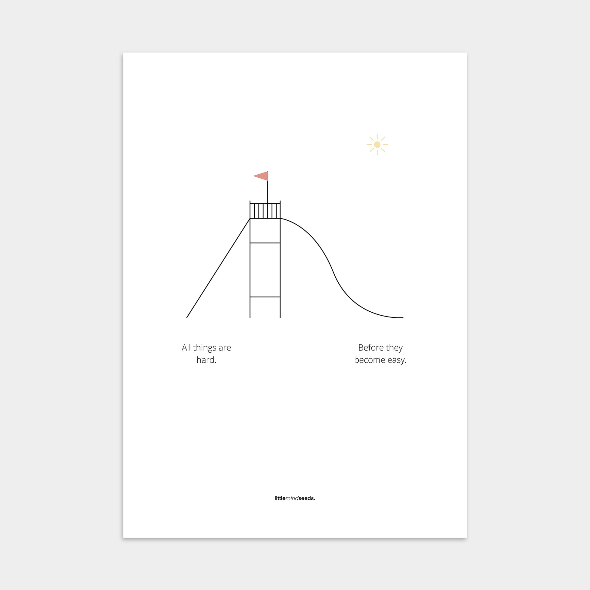 "All Things Are Hard Before They Become Easy”  – Resilience & Confidence Motivational Poster | Minimalist Quotes on the Wall, Downloadable PDF Bundle - ALL colors