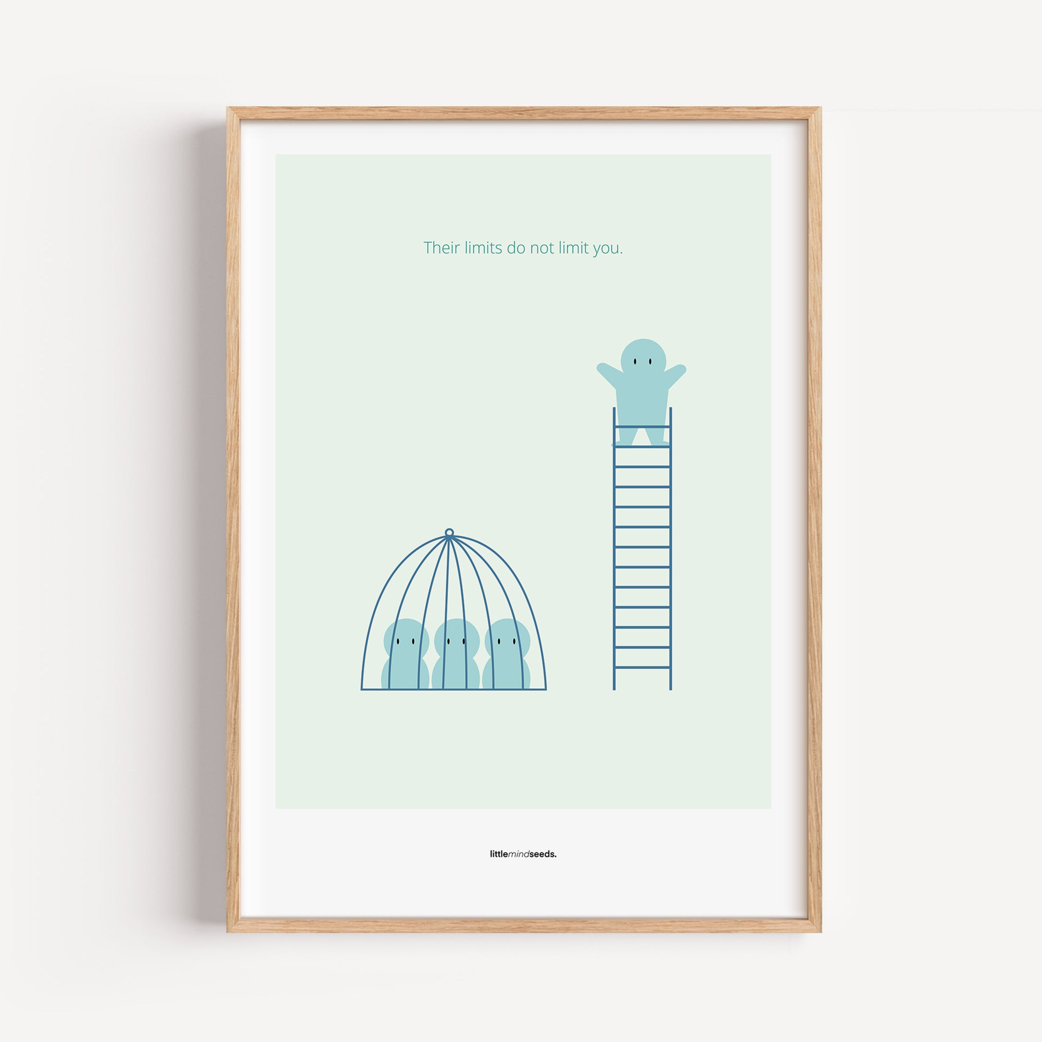 "The Limits of Others Do Not Limit You" – Emotional Intelligence & Self-Worth Motivational Quality Framed Poster | Minimalist Wall Art – MInt