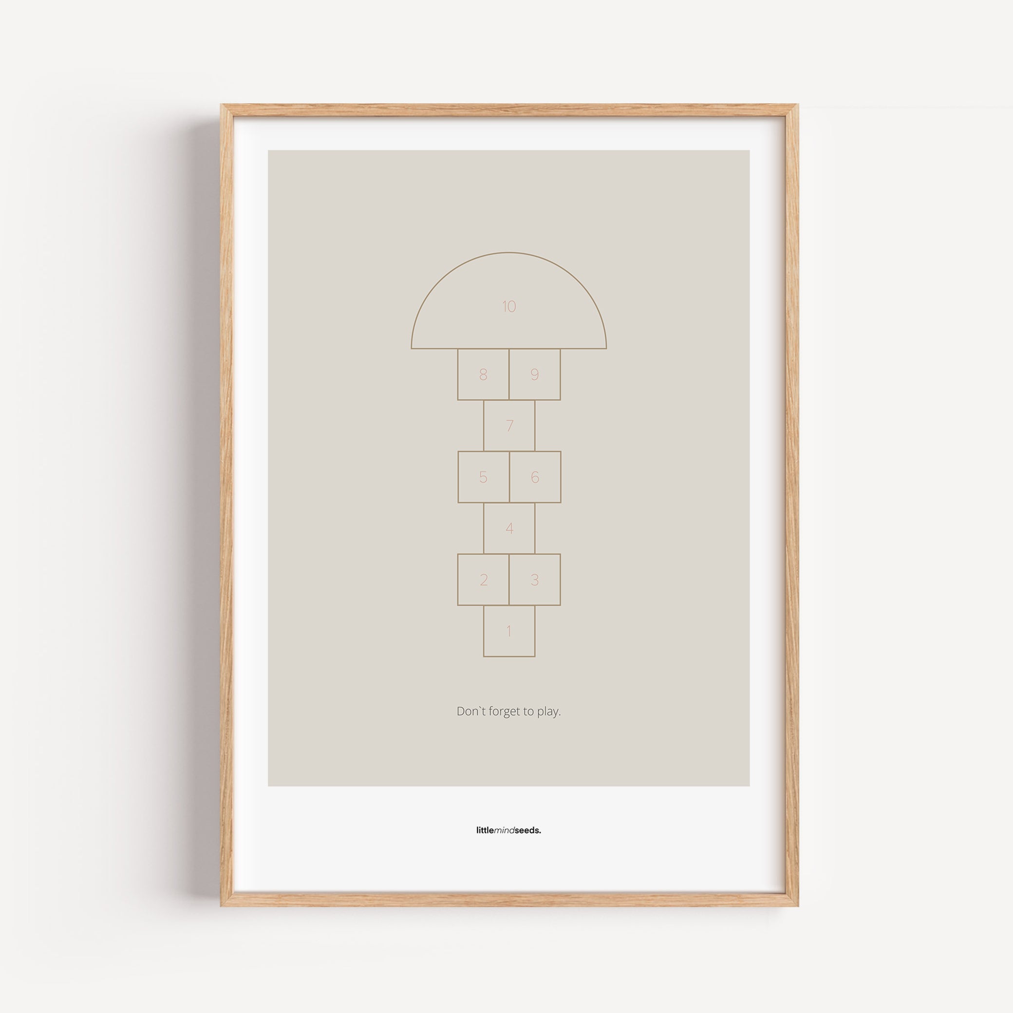 "Don’t Forget to Play" – Happiness & Well-Being Reminder Wall Art to Encourage Joy & Balance | Motivational Matte Framed Poster | Minimalist Wall Art – Dark Gray