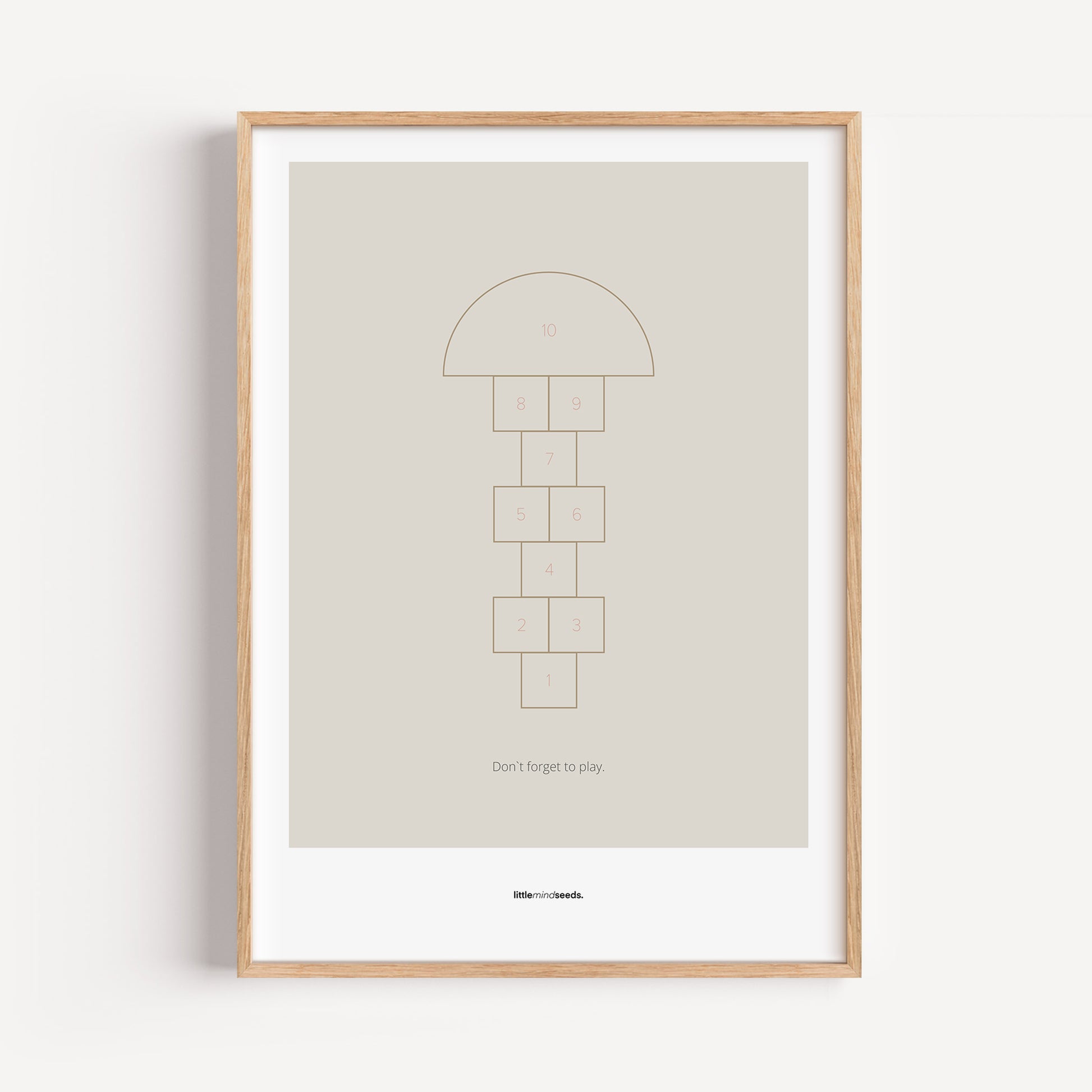 "Don’t Forget to Play" – Happiness & Well-Being Reminder Wall Art to Encourage Joy & Balance | Motivational Matte Framed Poster | Minimalist Wall Art – Dark Gray