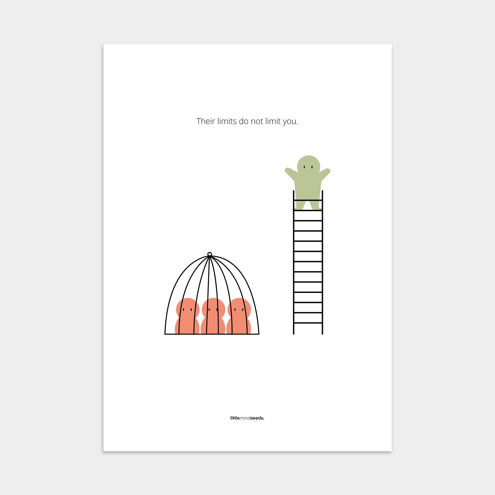 "The Limits of Others Do Not Limit You" – Emotional Intelligence & Self-Worth Motivational Premium Poster | Minimalist Wall Art –  white