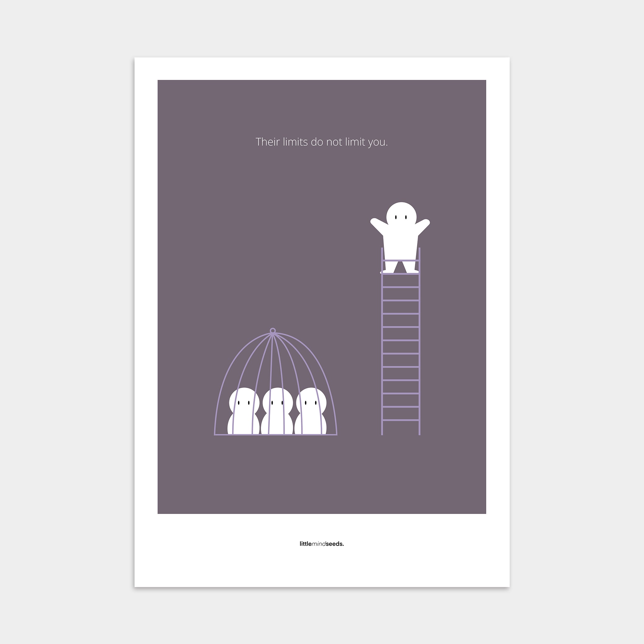 "The Limits of Others Do Not Limit You" – Emotional Intelligence & Self-Worth Motivational Premium Poster | Minimalist Wall Art –  Purple
