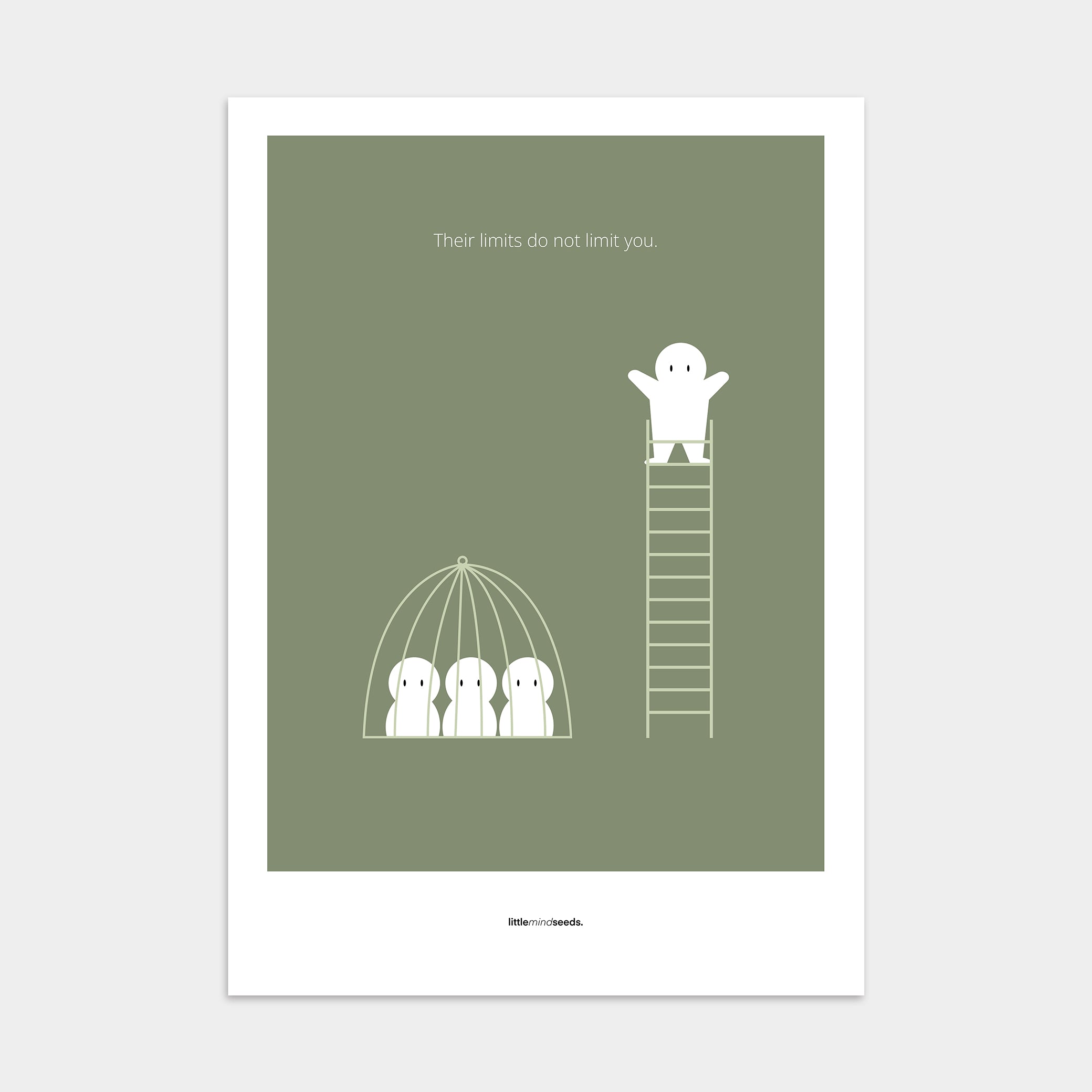 "The Limits of Others Do Not Limit You" – Emotional Intelligence & Self-Worth Motivational Premium Poster | Minimalist Wall Art –  Green
