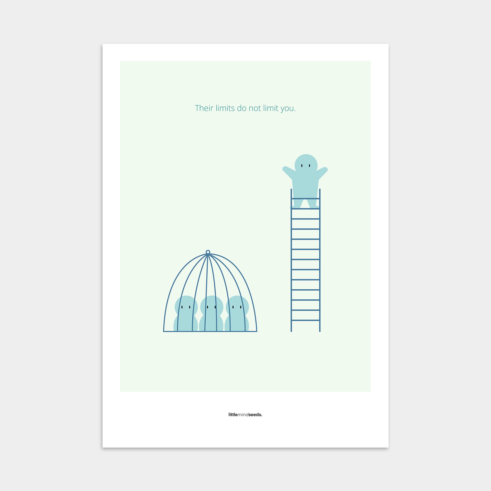 "The Limits of Others Do Not Limit You" – Emotional Intelligence & Self-Worth Motivational Premium Poster | Minimalist Wall Art –  Mint