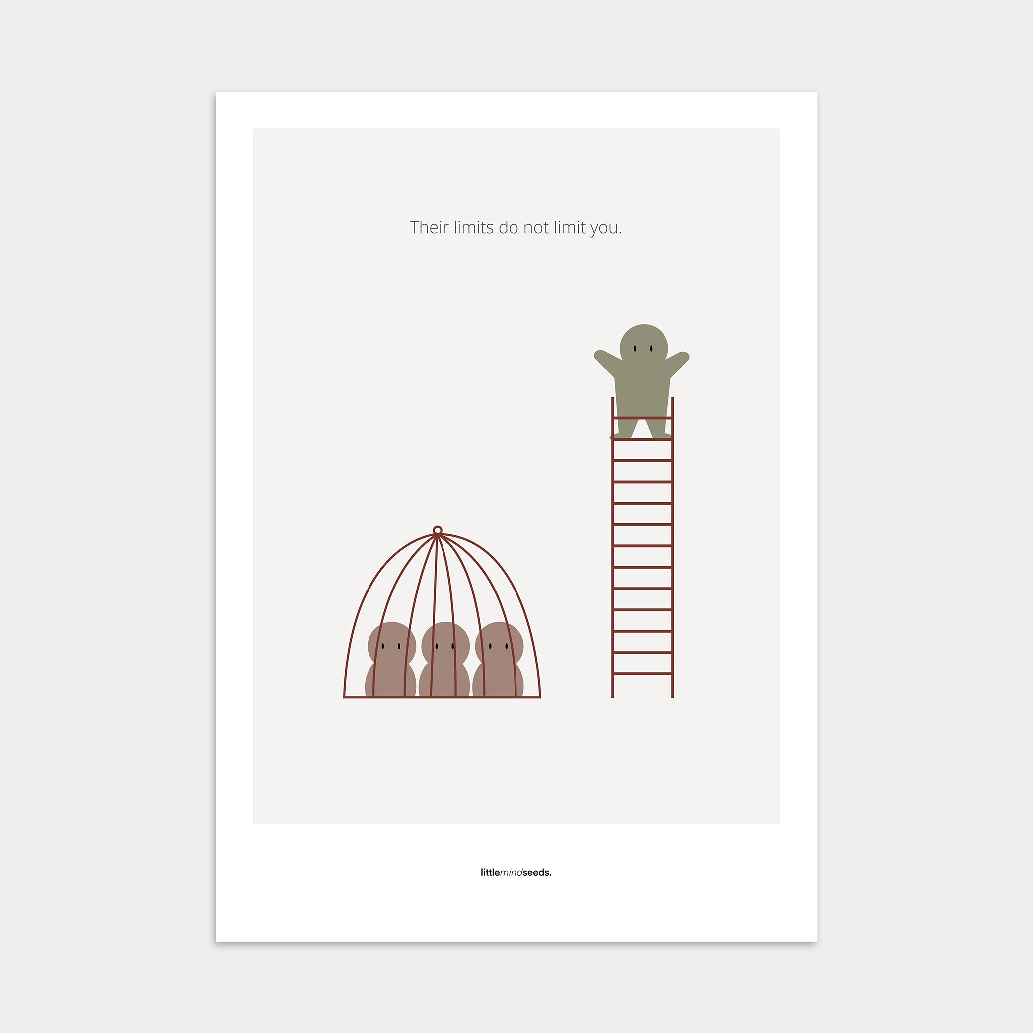 "The Limits of Others Do Not Limit You" – Emotional Intelligence & Self-Worth Motivational Premium Poster | Minimalist Wall Art –  Lightgray