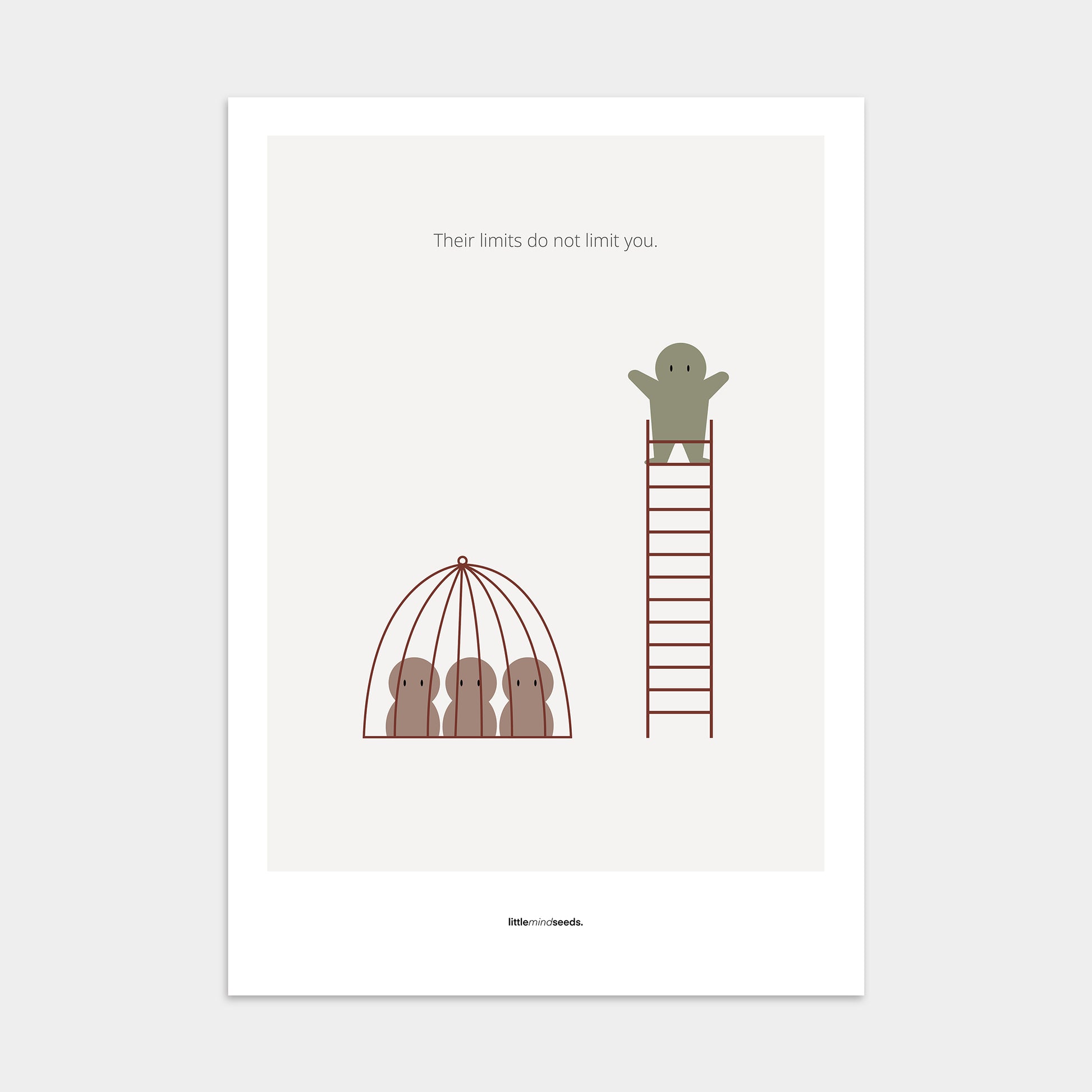 "The Limits of Others Do Not Limit You" – Emotional Intelligence & Self-Worth Motivational Premium Poster | Minimalist Wall Art –  Lightgray
