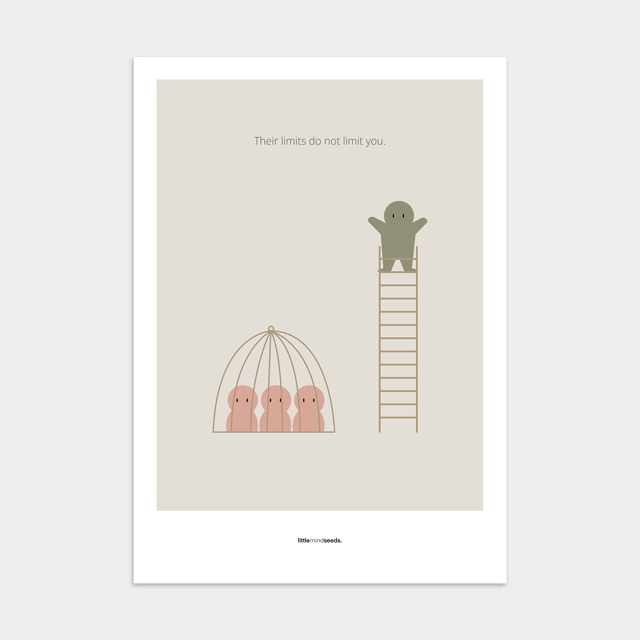 "The Limits of Others Do Not Limit You" – Emotional Intelligence & Self-Worth Motivational Premium Poster | Minimalist Wall Art –  Darkgray