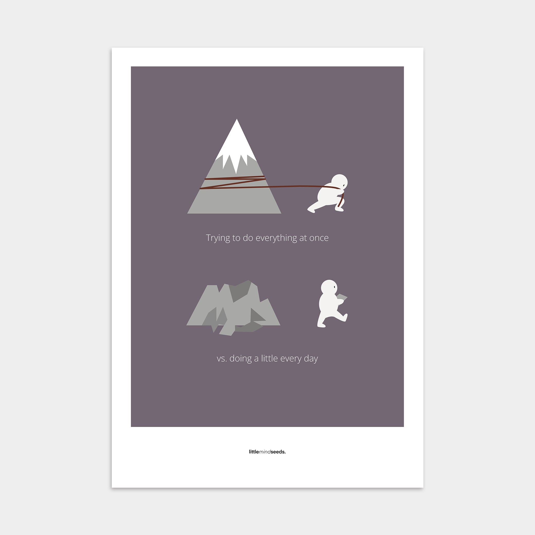 "Big Goals Need Small Consistent Effort Every Day" – Discipline, Habits & Achievements Motivational Premium Poster | Minimalist Wall Art – Purple