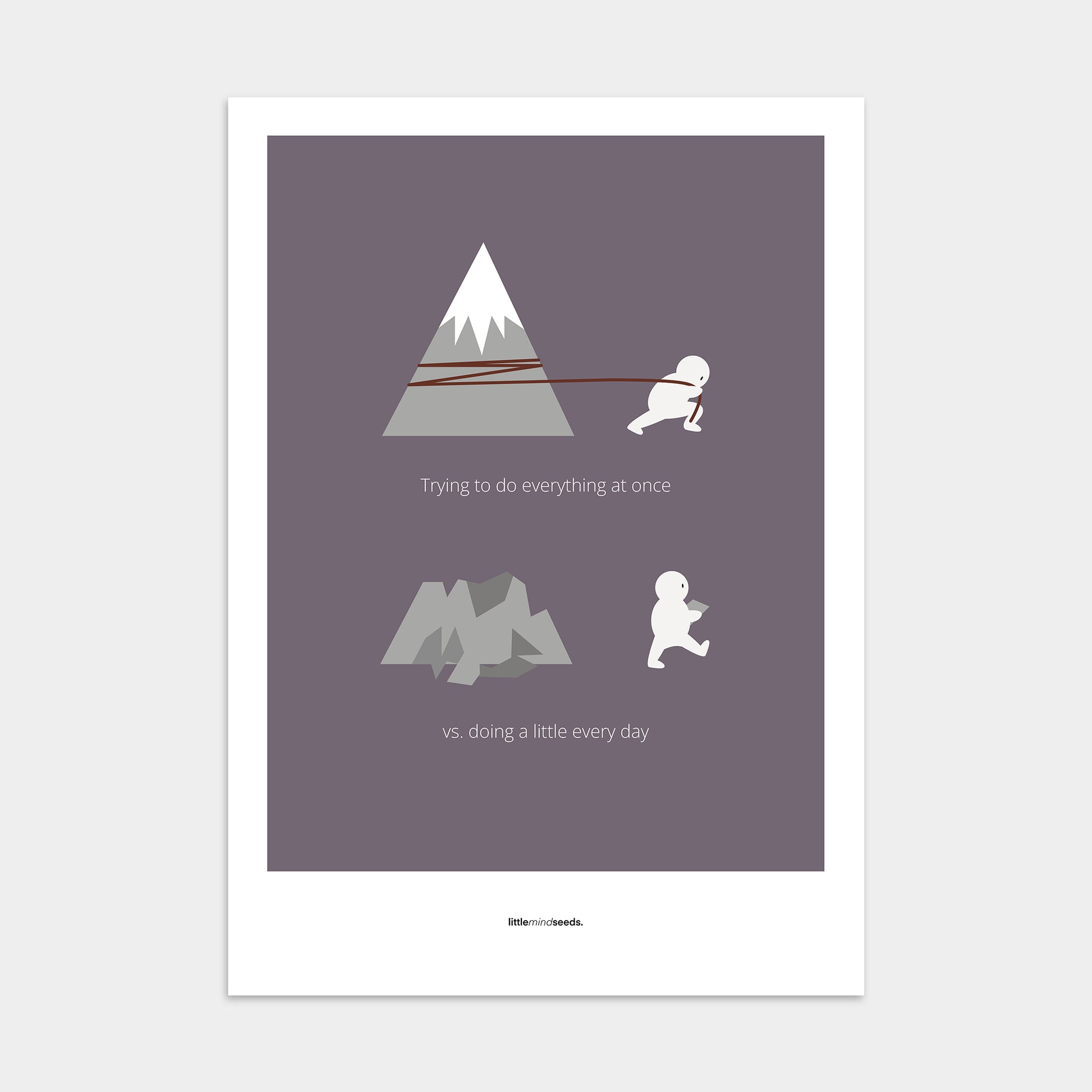 "Big Goals Need Small Consistent Effort Every Day" – Discipline, Habits & Achievements Motivational Premium Poster | Minimalist Wall Art – Purple