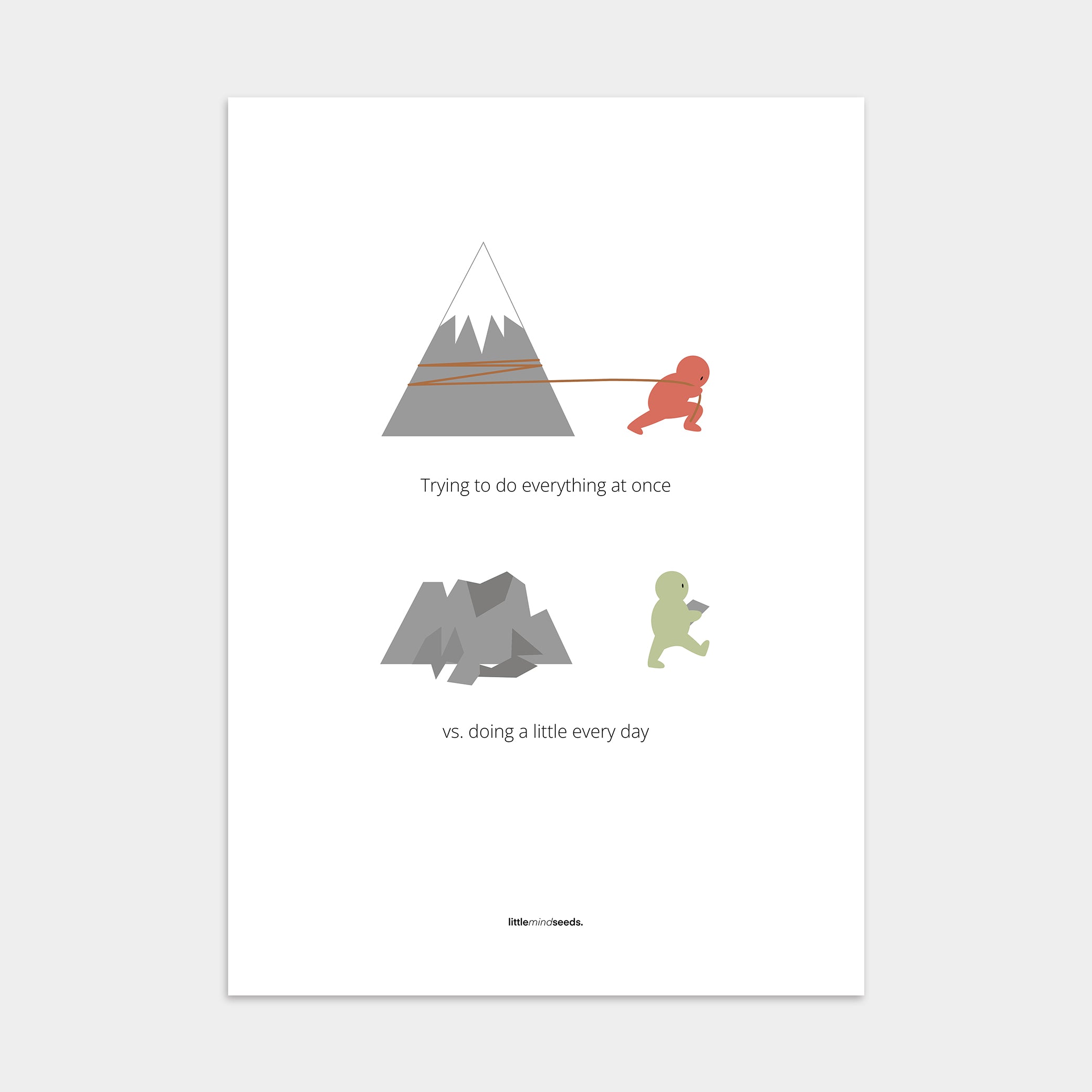 "Big Goals Need Small Consistent Effort Every Day" – Discipline, Habits & Achievements Motivational Premium Poster | Minimalist Wall Art – white