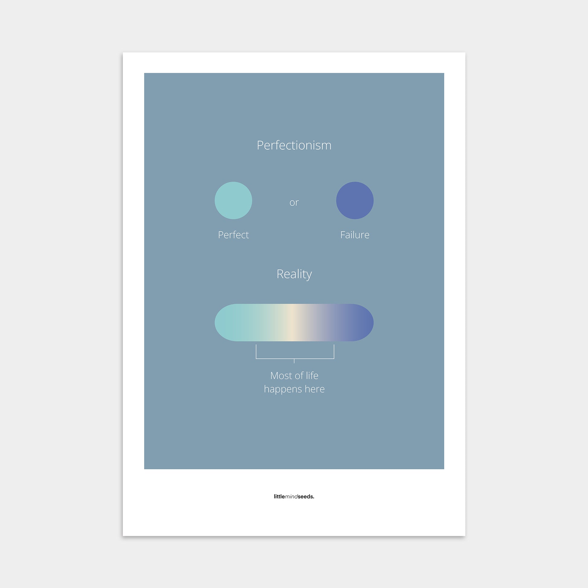 “Life Is Not Perfect Like We Imagine”  – Resilience & Confidence Mindset Motivational Poster | Minimalist Quotes on the Wall, Downloadable PDF Bundle - ALL colors