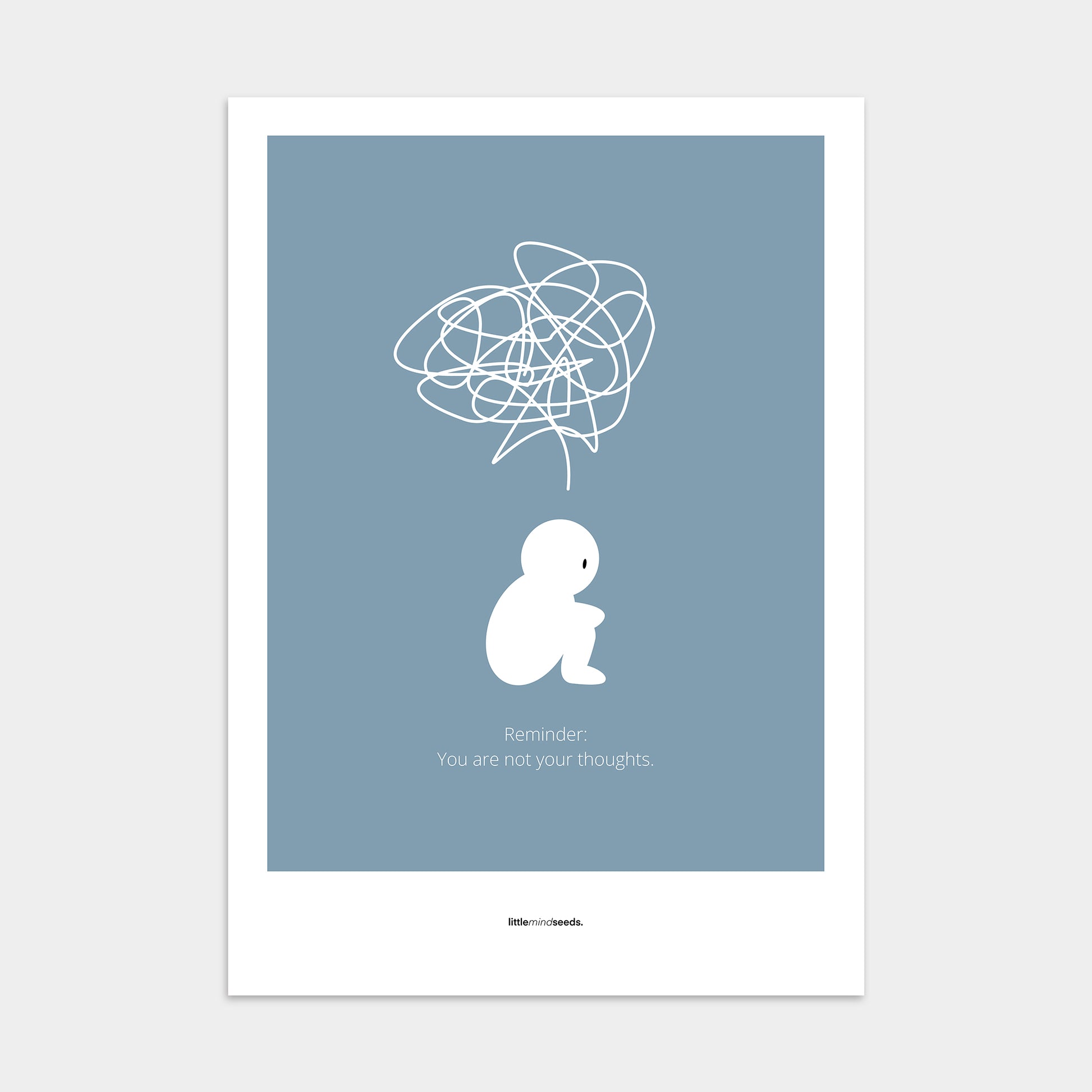 “We Are Not Our Thoughts, We Are Our Actions”  – Resilience & Confidence Motivational Poster | Minimalist Quotes on the Wall, Downloadable PDF Bundle - ALL colors