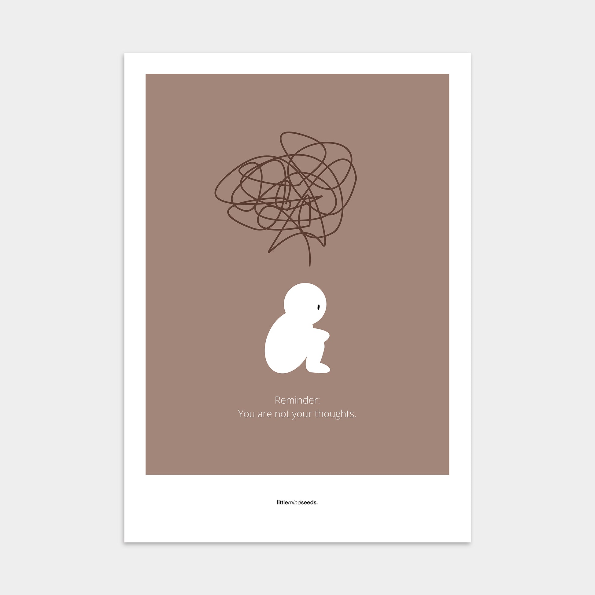 “We Are Not Our Thoughts, We Are Our Actions”  – Resilience & Confidence Motivational Poster | Minimalist Quotes on the Wall, Downloadable PDF Bundle - ALL colors