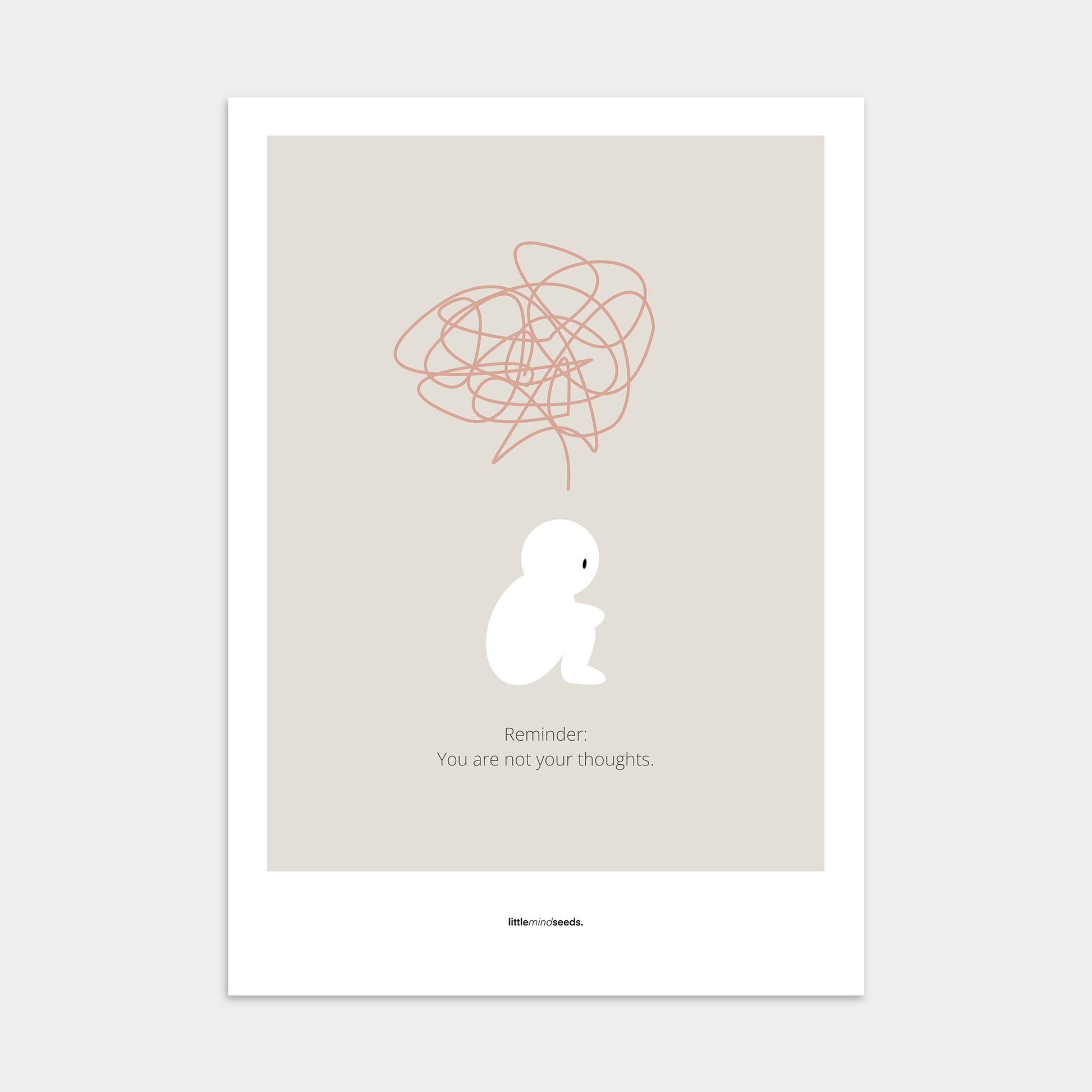 “We Are Not Our Thoughts, We Are Our Actions”  – Resilience & Confidence Motivational Poster | Minimalist Quotes on the Wall, Downloadable PDF Bundle - ALL colors
