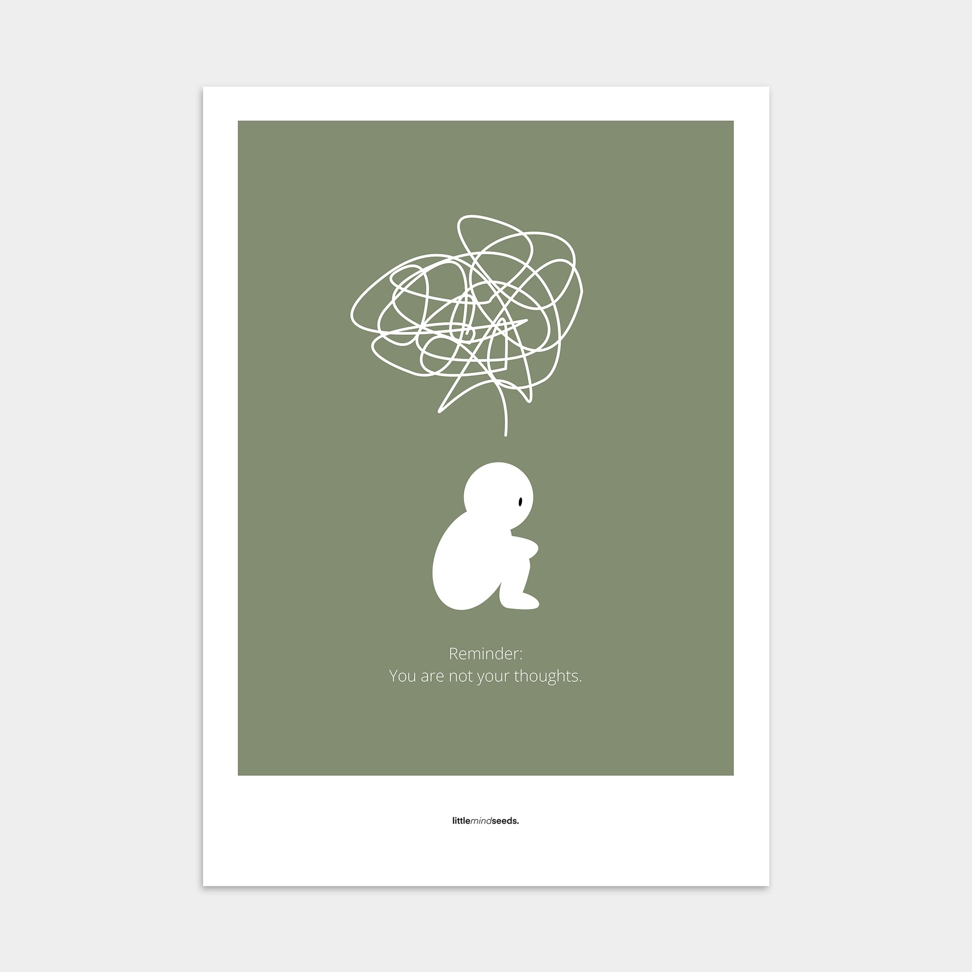 “We Are Not Our Thoughts, We Are Our Actions”  – Resilience & Confidence Motivational Poster | Minimalist Quotes on the Wall, Downloadable PDF Bundle - ALL colors