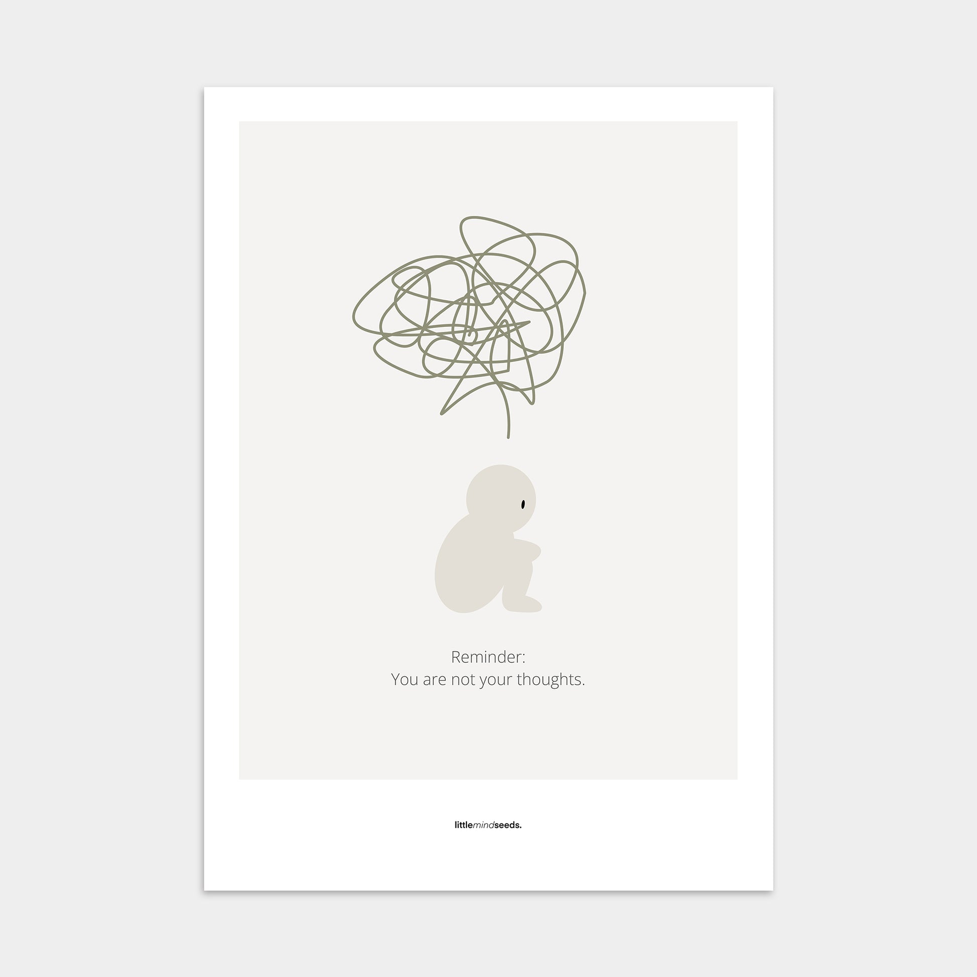 “We Are Not Our Thoughts, We Are Our Actions”  – Resilience & Confidence Motivational Poster | Minimalist Quotes on the Wall, Downloadable PDF Bundle - ALL colors