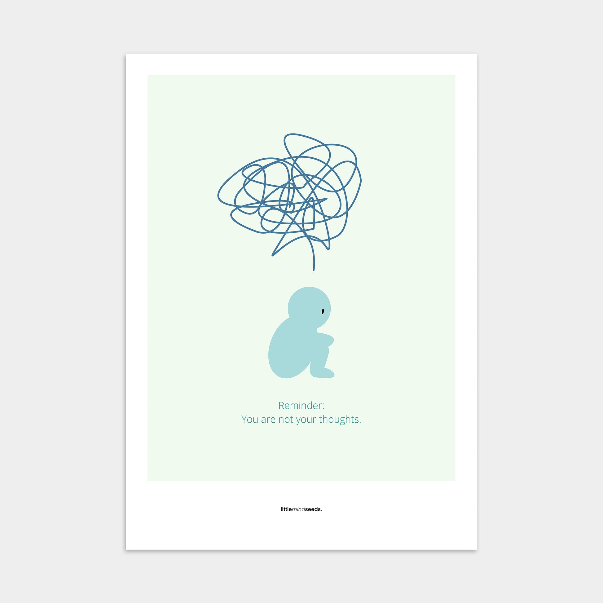 “We Are Not Our Thoughts, We Are Our Actions”  – Resilience & Confidence Motivational Poster | Minimalist Quotes on the Wall, Downloadable PDF Bundle - ALL colors