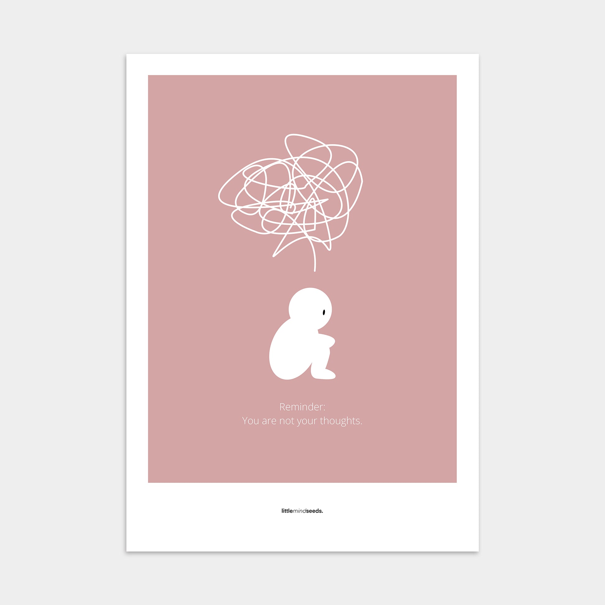 “We Are Not Our Thoughts, We Are Our Actions”  – Resilience & Confidence Motivational Poster | Minimalist Quotes on the Wall, Downloadable PDF Bundle - ALL colors