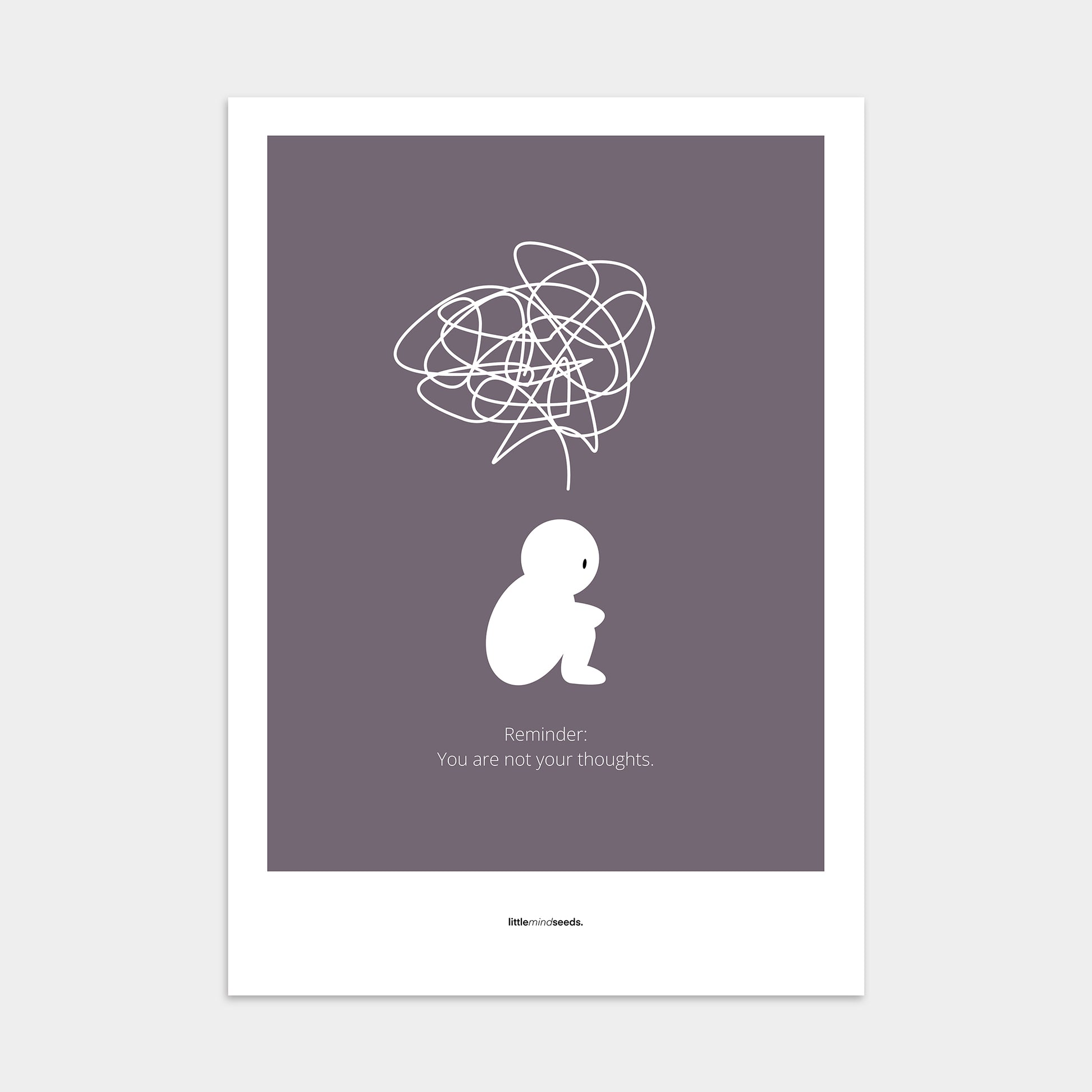“We Are Not Our Thoughts, We Are Our Actions”  – Resilience & Confidence Motivational Poster | Minimalist Quotes on the Wall, Downloadable PDF Bundle - ALL colors