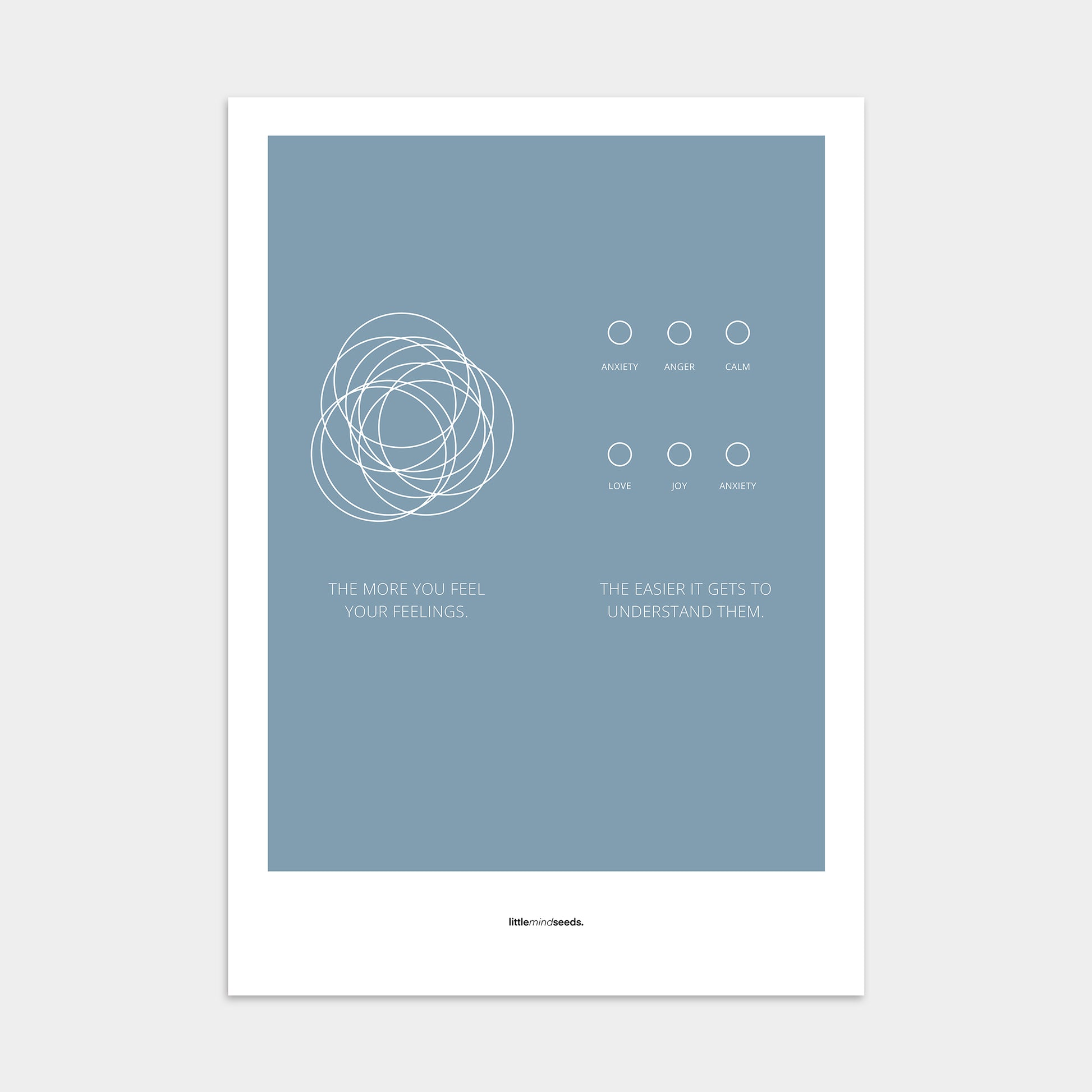 “The More You Feel, The Easier You Understand”  – Emotional Intelligence & Self Worth Motivational Poster | Minimalist Quotes on the Wall, Downloadable PDF Bundle - ALL colors