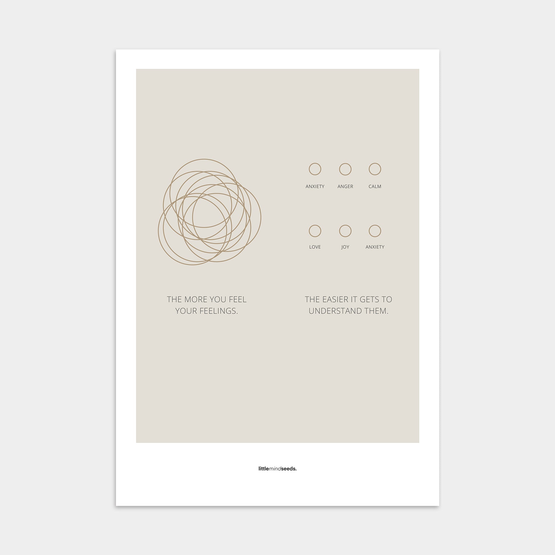 “The More You Feel, The Easier You Understand”  – Emotional Intelligence & Self Worth Motivational Poster | Minimalist Quotes on the Wall, Downloadable PDF Bundle - ALL colors