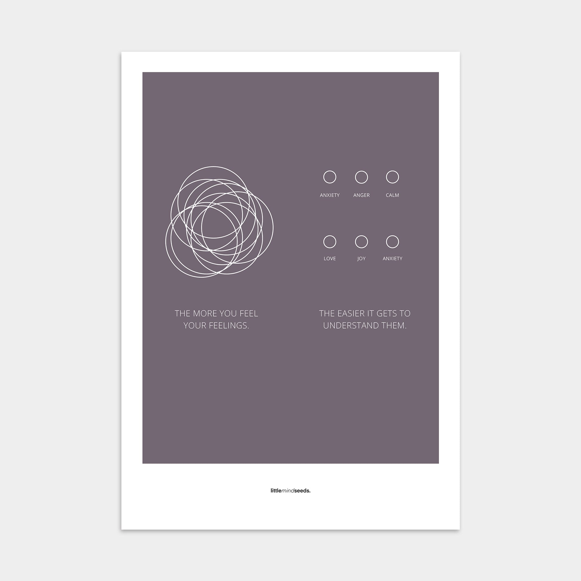 “The More You Feel, The Easier You Understand”  – Emotional Intelligence & Self Worth Motivational Poster | Minimalist Quotes on the Wall, Downloadable PDF Bundle - ALL colors